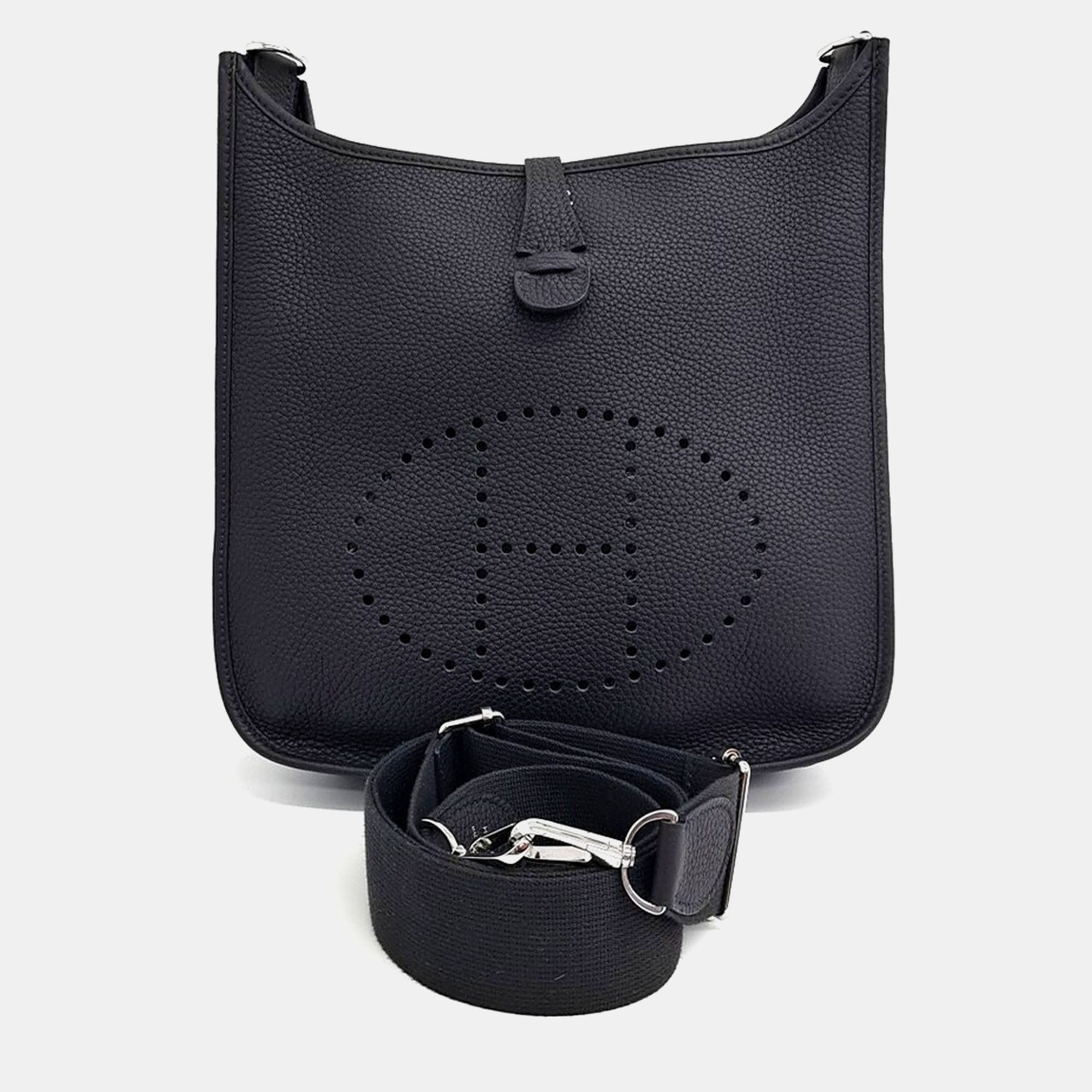 

Hermes Evelyn 29 Black Leather Bag