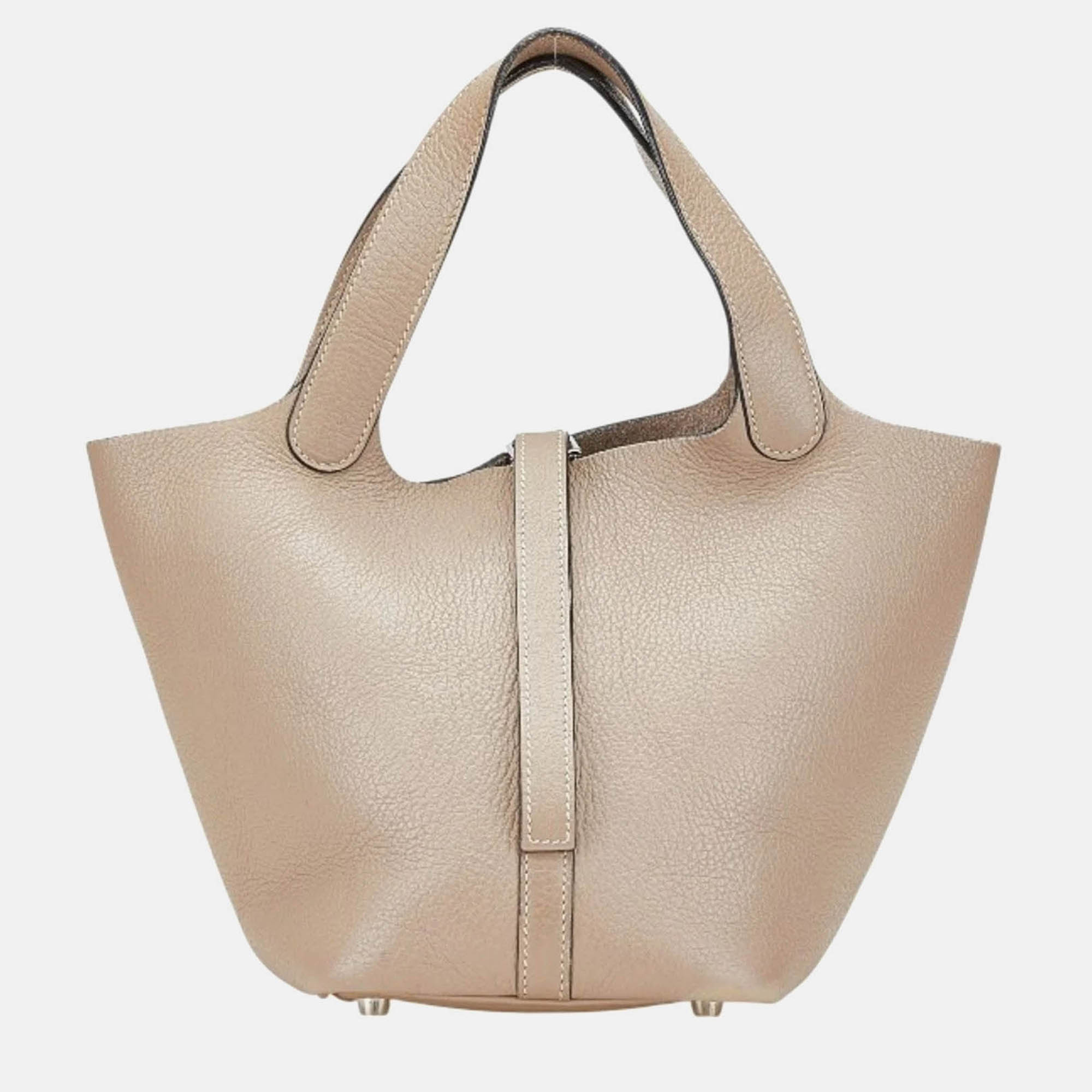 

Hermes Picotin 18 Etoupe Grey Taurillon Clemence Handbag
