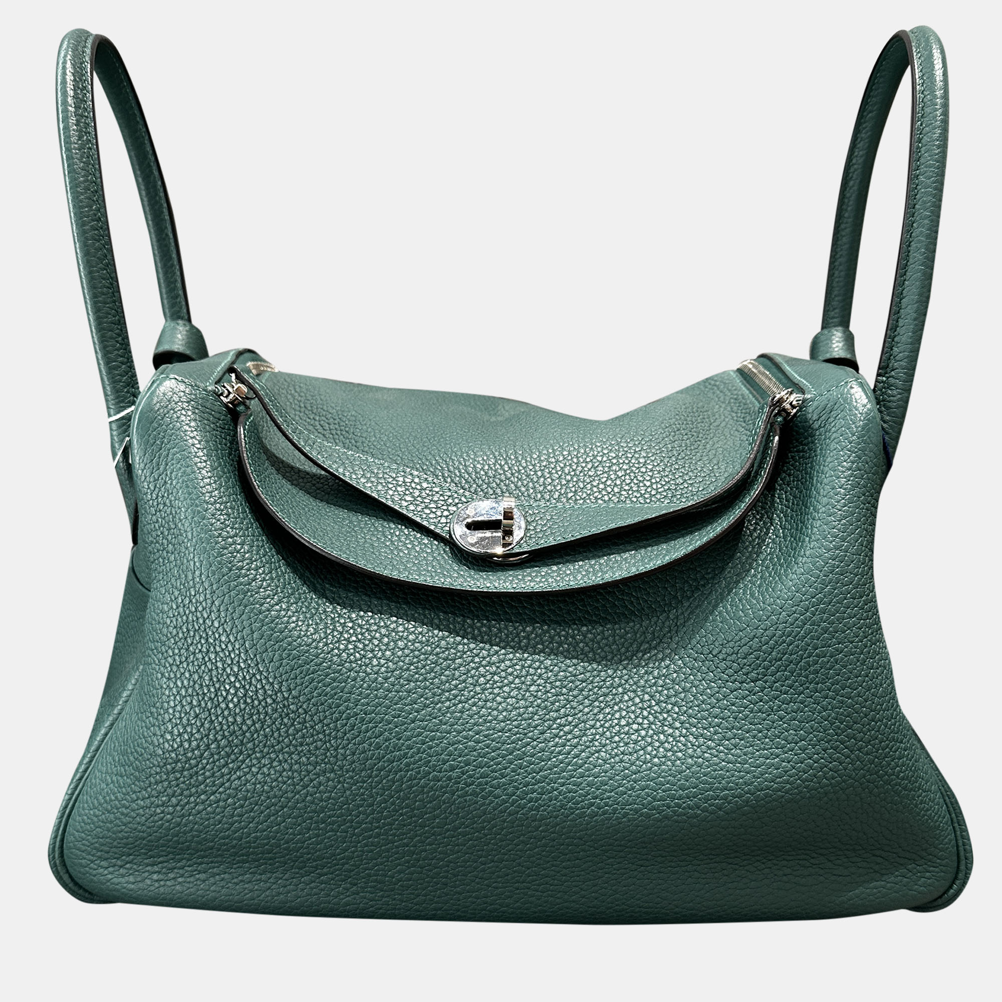 

Hermes Lindy 34 Green Taurillon Clemence Leather Shoulder Bag