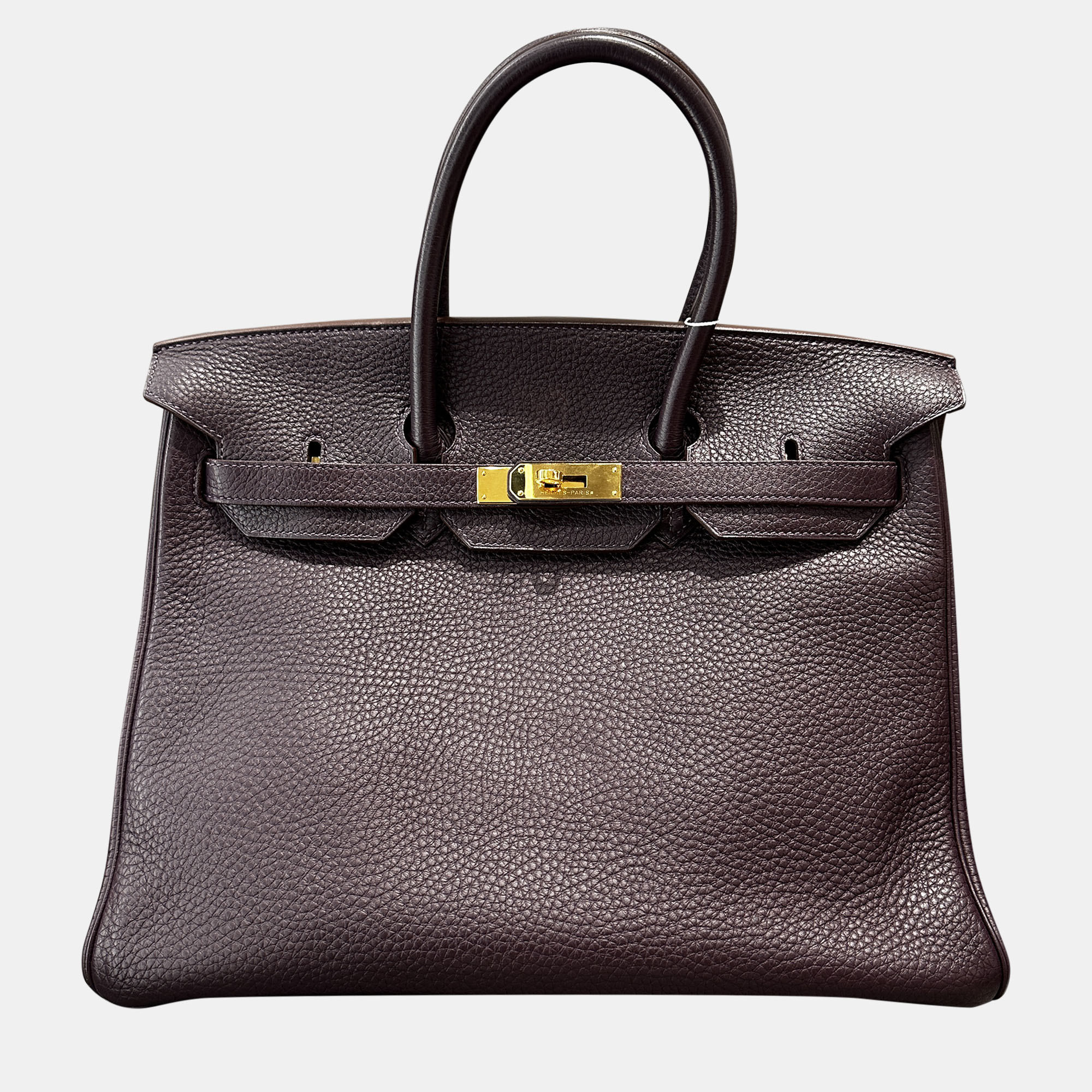 

Hermes Birkin 35 Grape Purple Fjord Leather Handbag