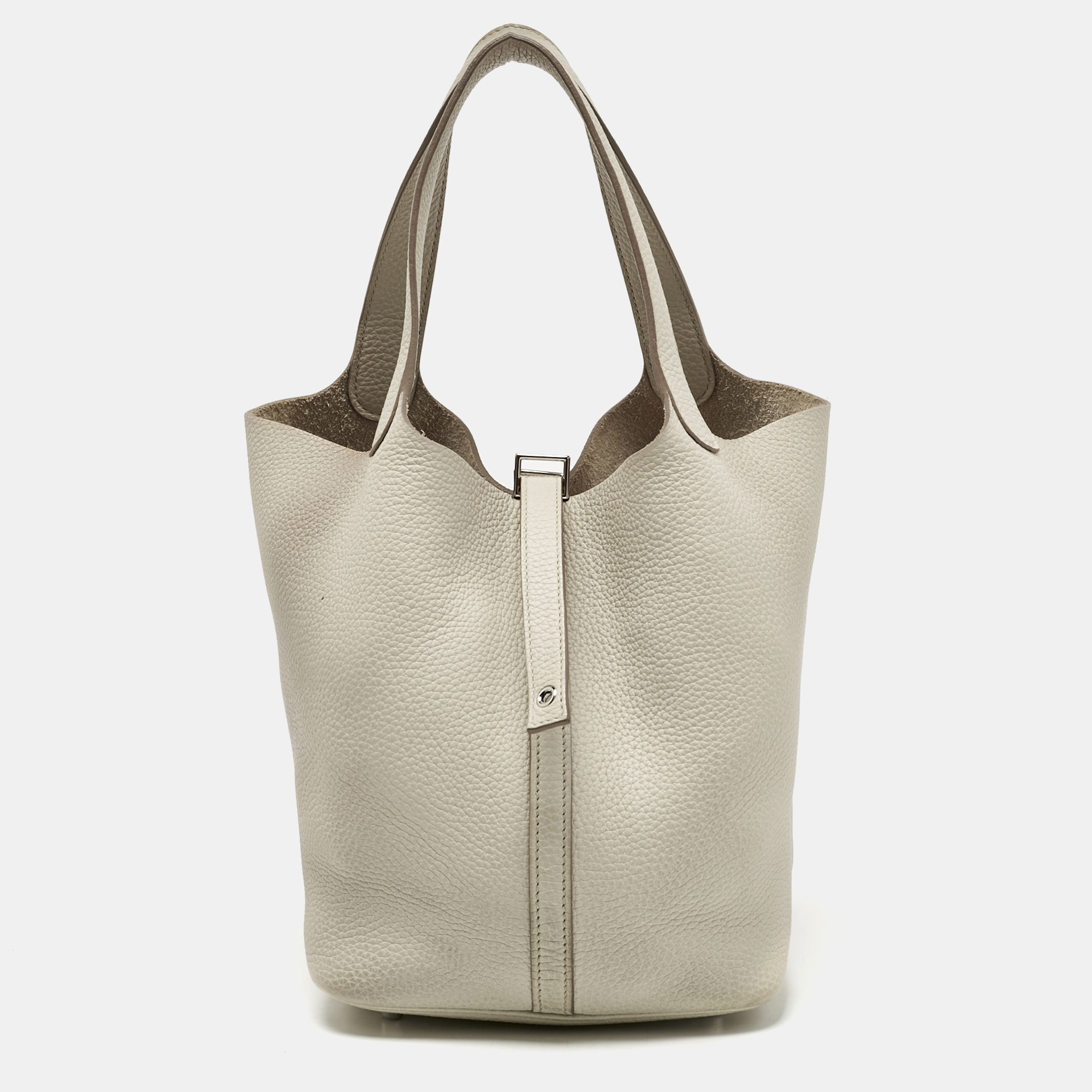 

Hermès Craie Clemence Leather Picotin Lock 22 Bag, White