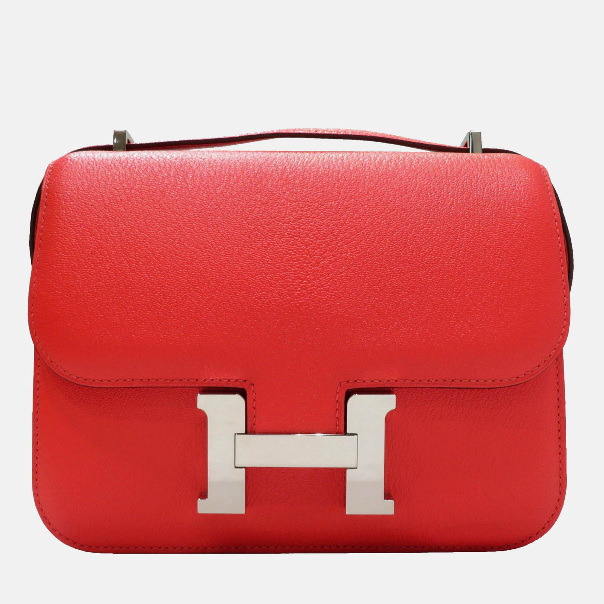 

Hermes Constance 18 Mini Epsom Leather Shoulder Bag, Red