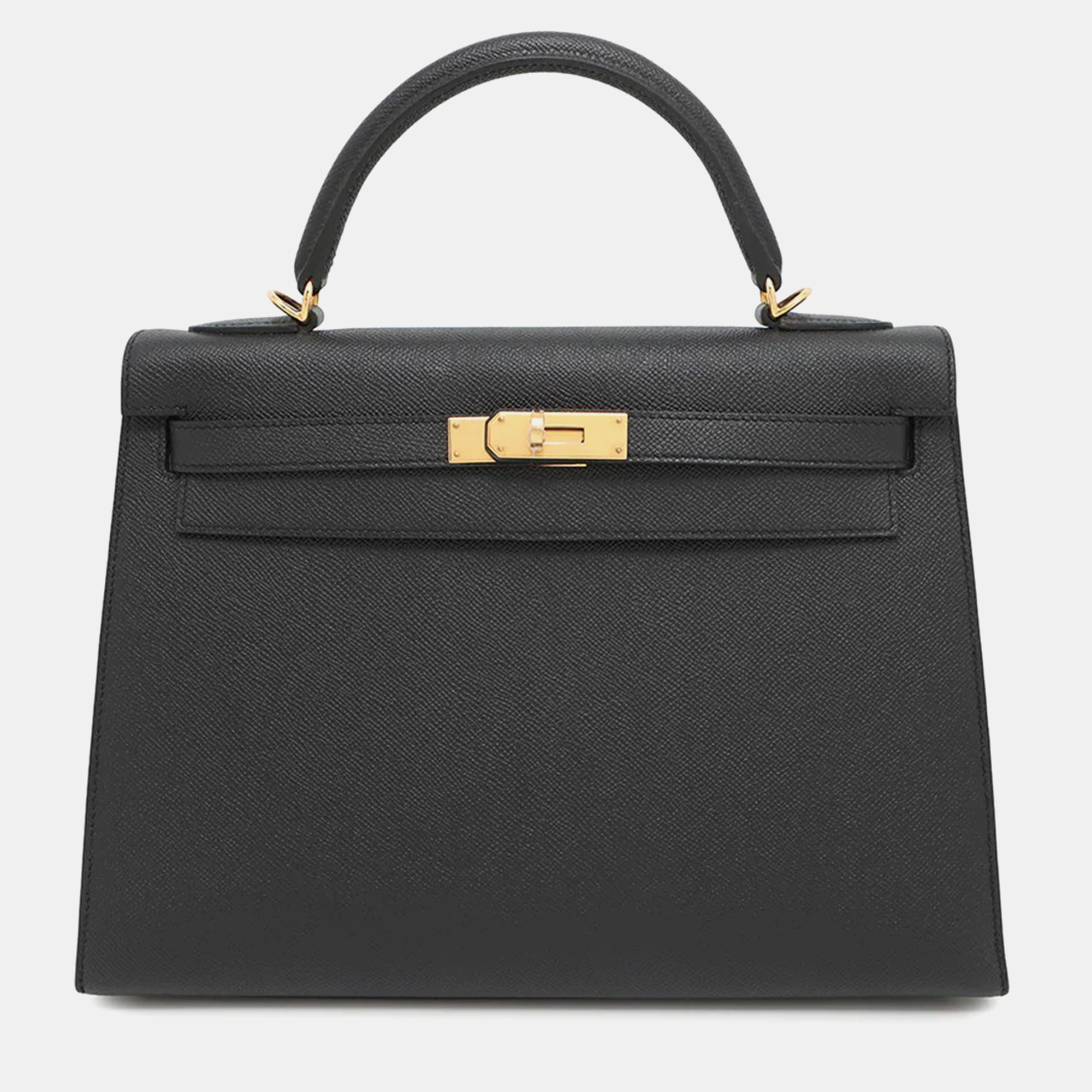 

Hermes Kelly Sellier 32 Black Epsom Handbag