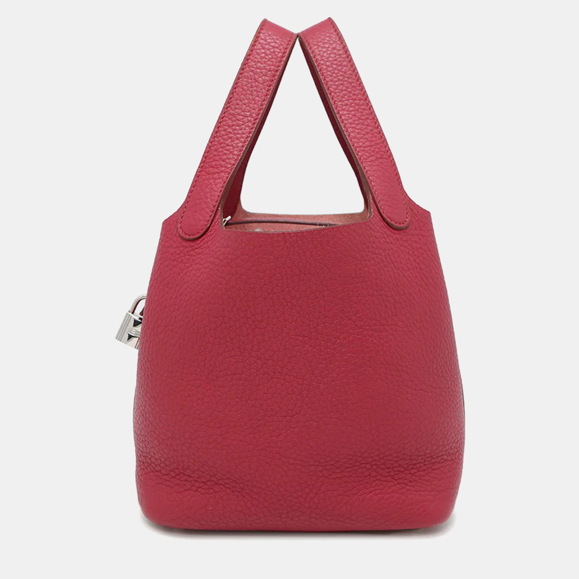 

Hermes Picotin Lock 18 Ruby Taurillon Clemence Bucket Bag, Red