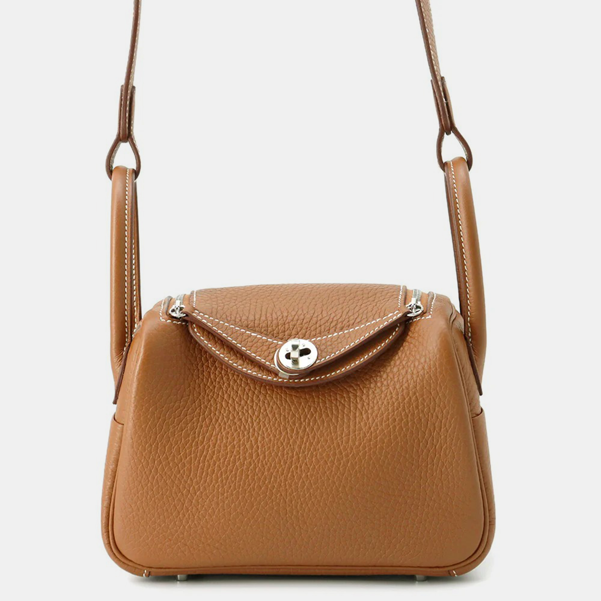 

Hermes Lindy Mini Gold Taurillon Clemence Shoulder Bag