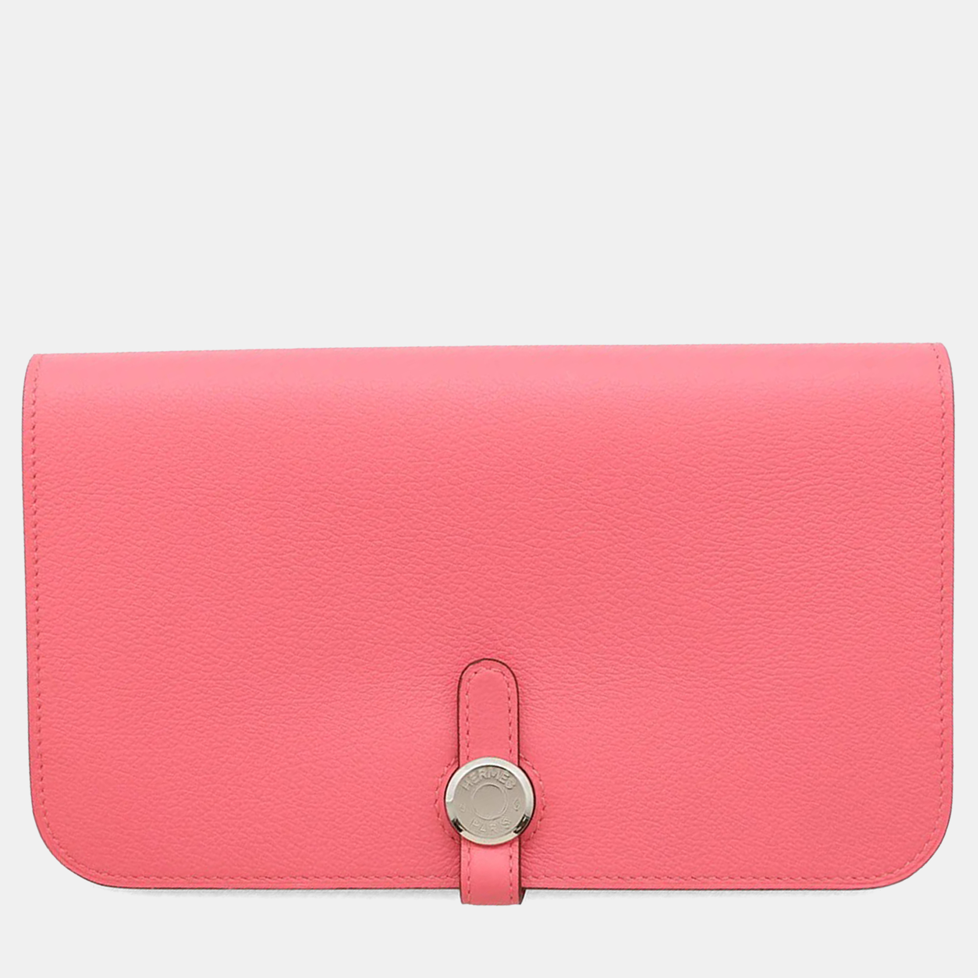 

Hermes Dogon Rose Azalee Evercolor Wallet, Pink