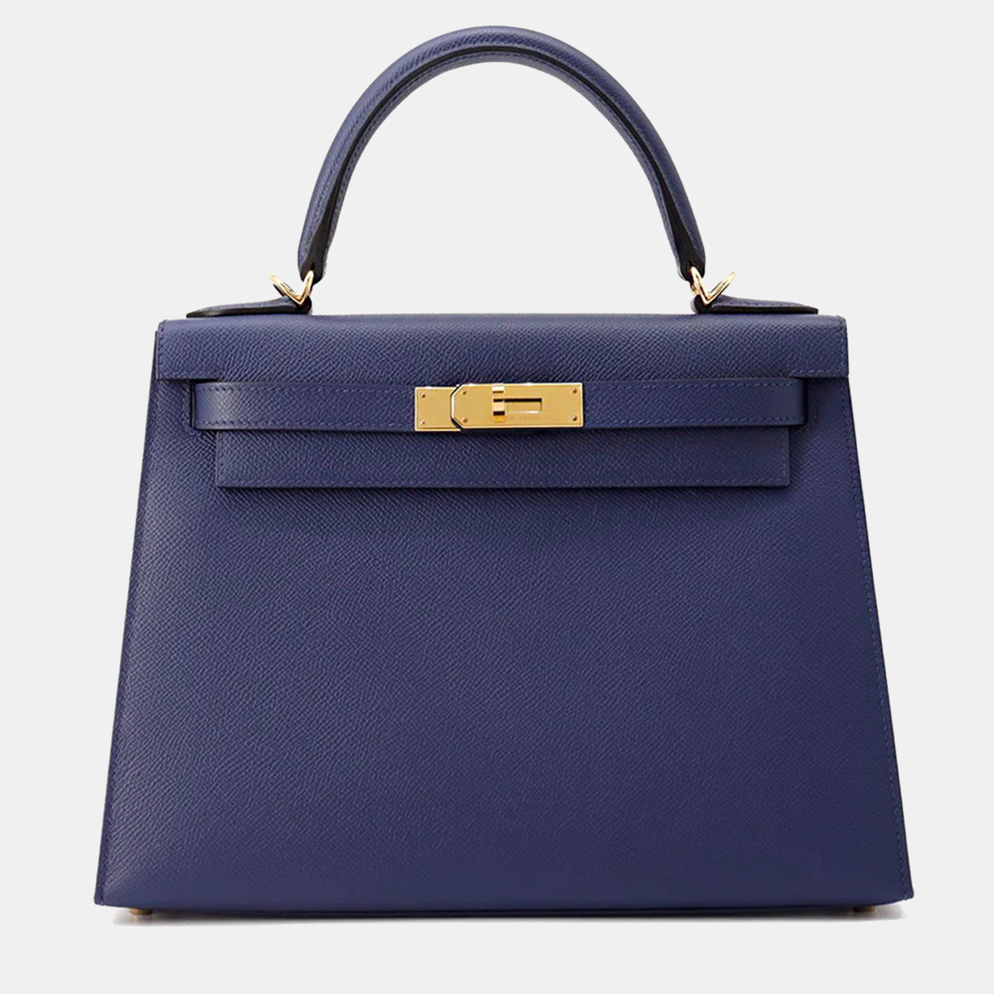 

Hermes Kelly Sellier 28 Blue Saphir Epsom Handbag