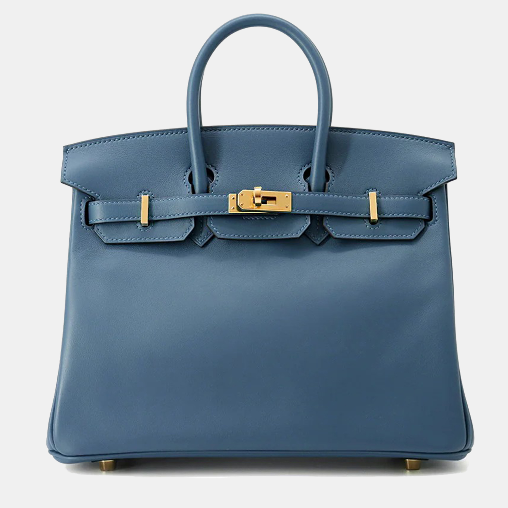 

Hermes Birkin 25 Colvert Swift Leather Tote Bag, Blue