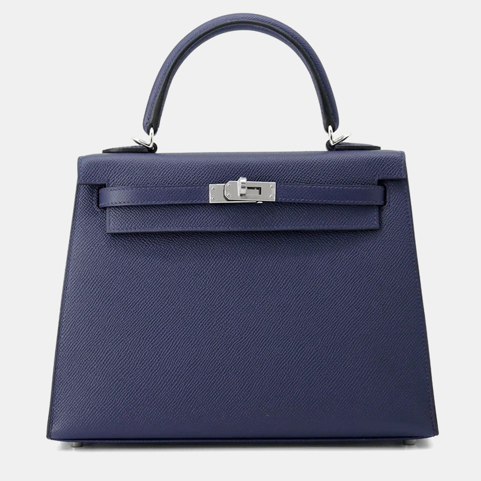 

Hermes Kelly Sellier 25 Blue Navy Epsom Handbag, Navy blue