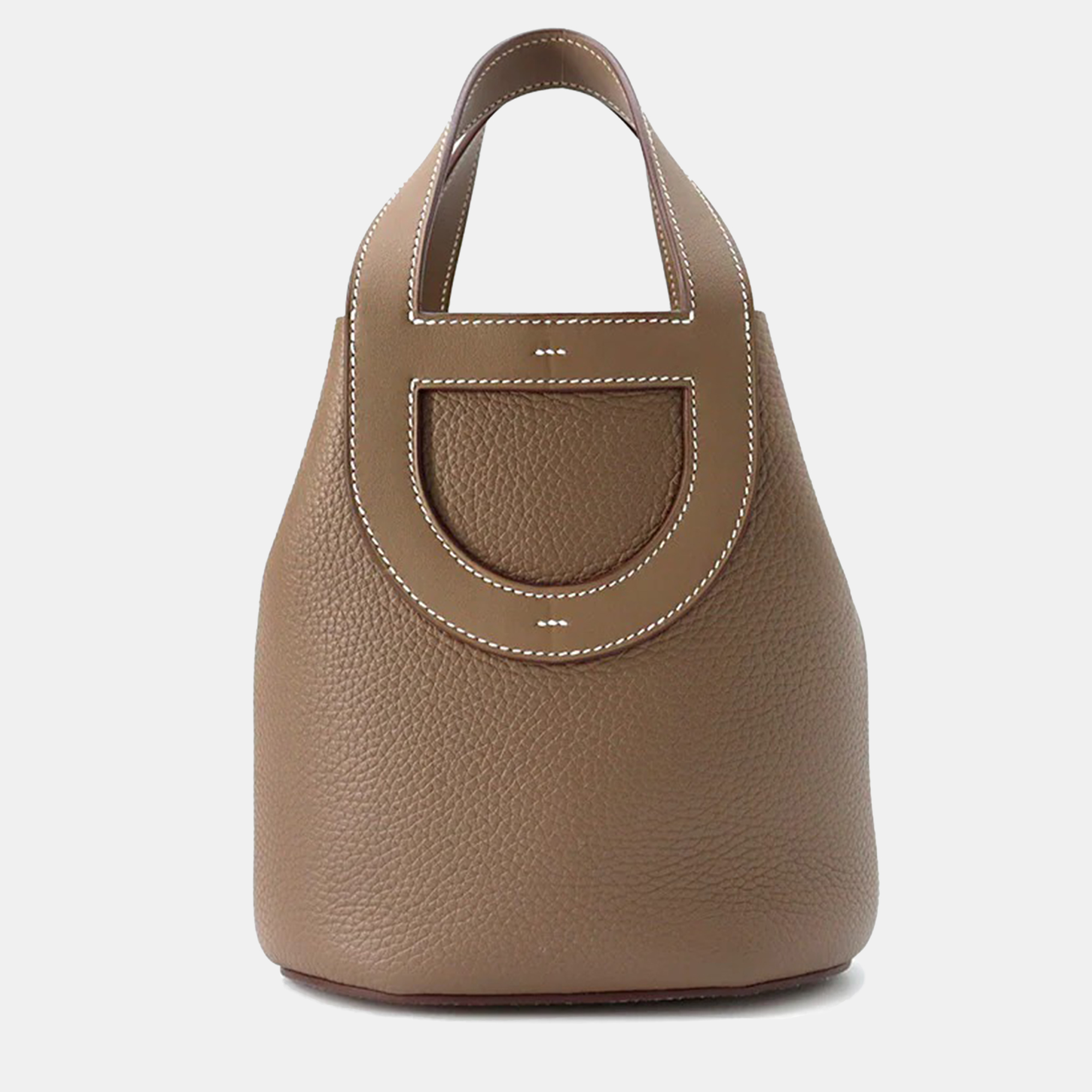 

Hermes In-The-Loop 18 Etoupe Taurillon Clemence Swift Leather Tote Bag, Brown