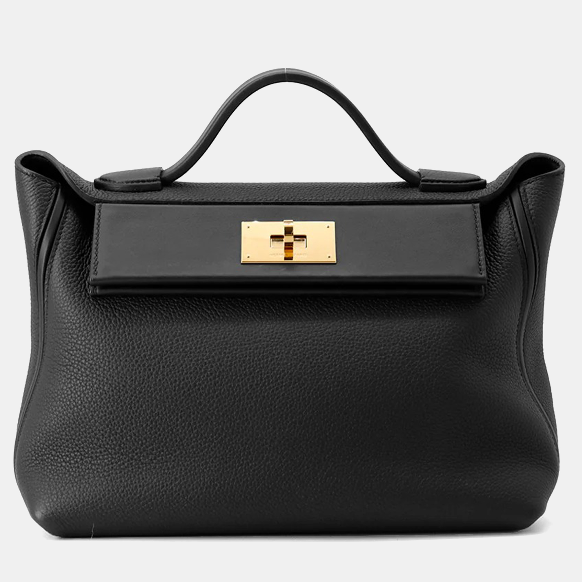 

Hermes 24/24 Sac Van Quatre 29 Black Togo Swift Leather Satchel Bag