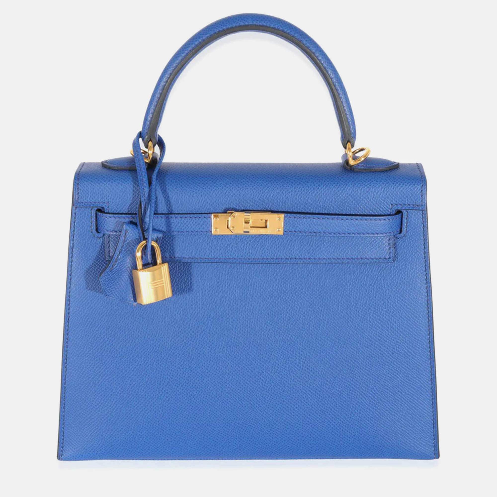 

Hermes Bleu Royal Epsom Sellier Kelly 25 GHW, Blue