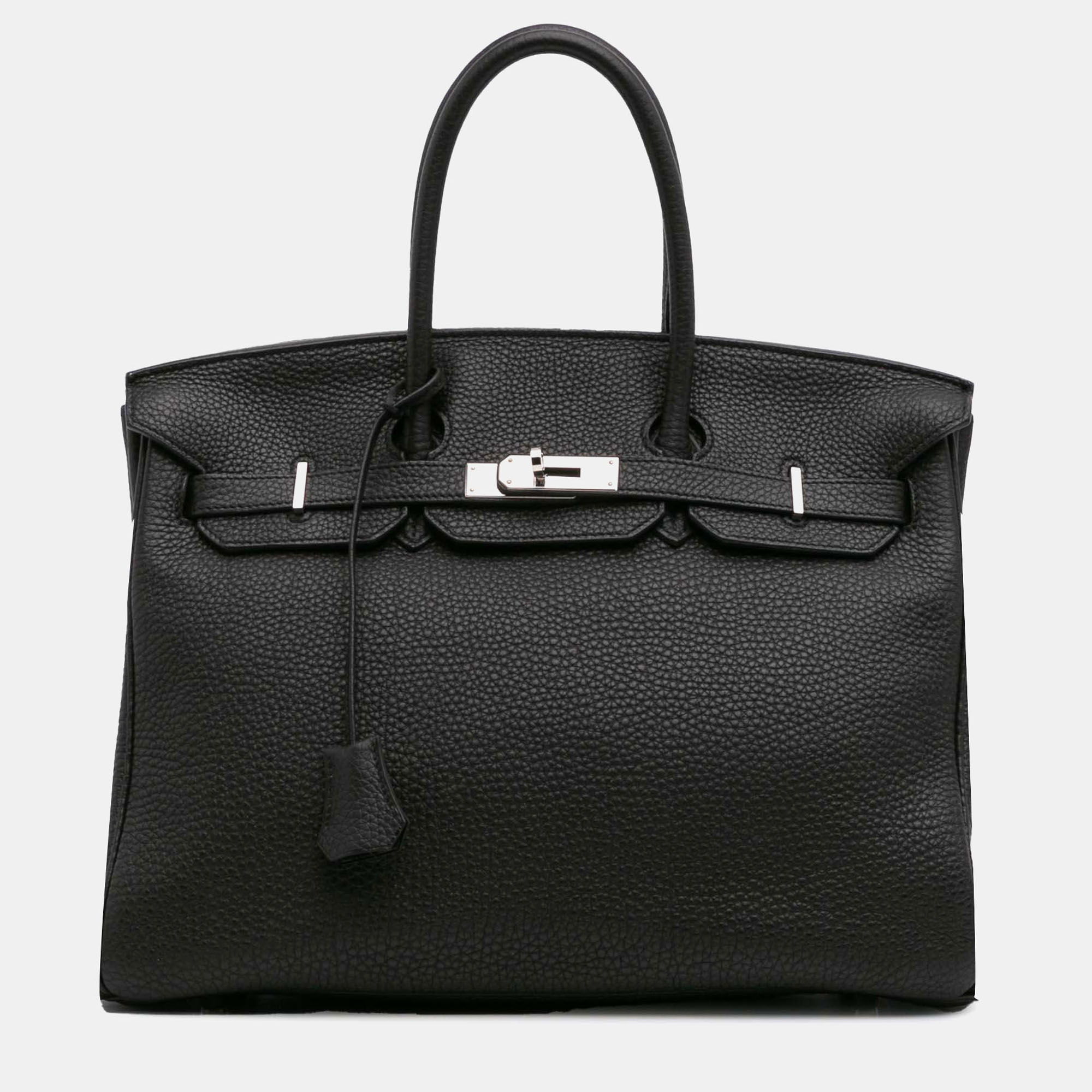 

Hermes Birkin 35 Black Togo Leather Tote Bag