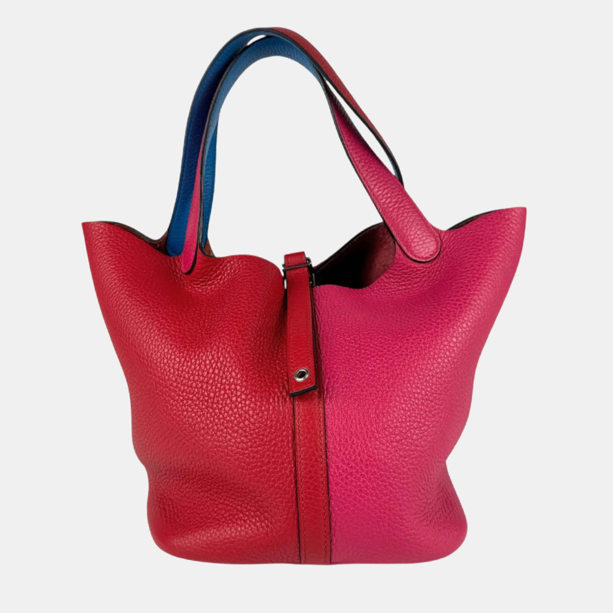 

Hermes Picotin Lock MM 22 Multicolor Taurillon Clemence Leather Shoulder Bag, Blue