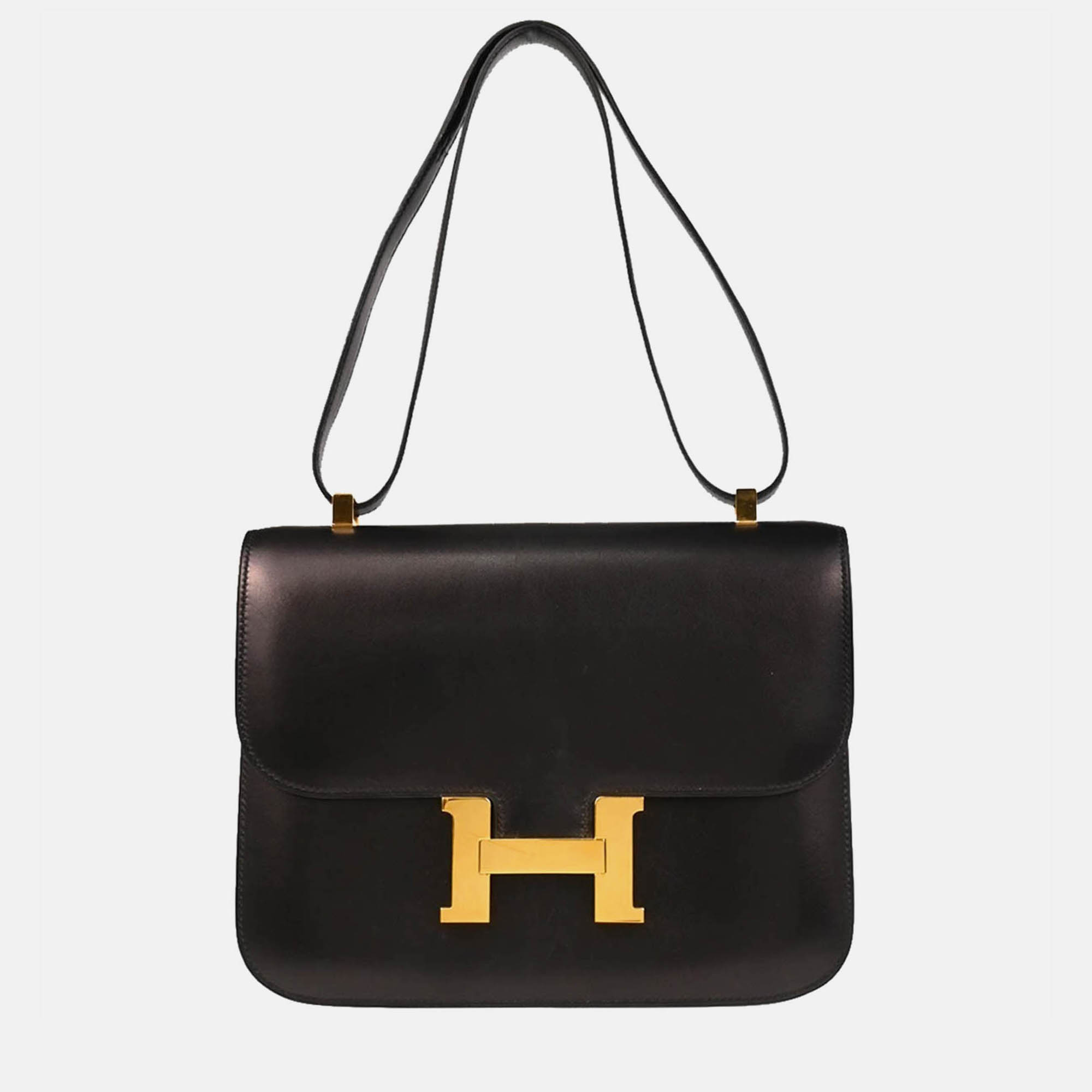

Hermes Constance 23 Black Box Calf Shoulder Bag