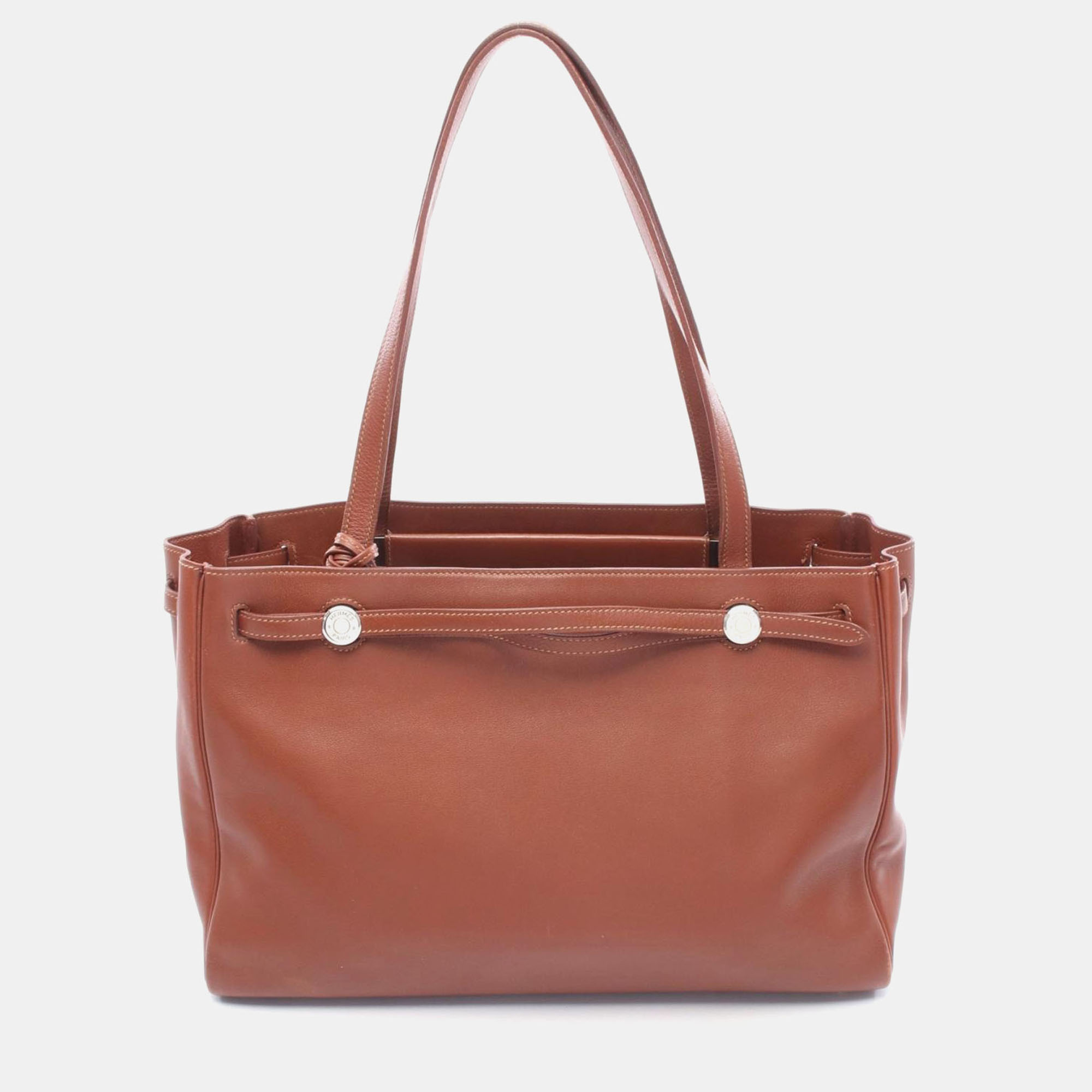 

Hermes Cabana Gulliver Brown Leather Tote Bag