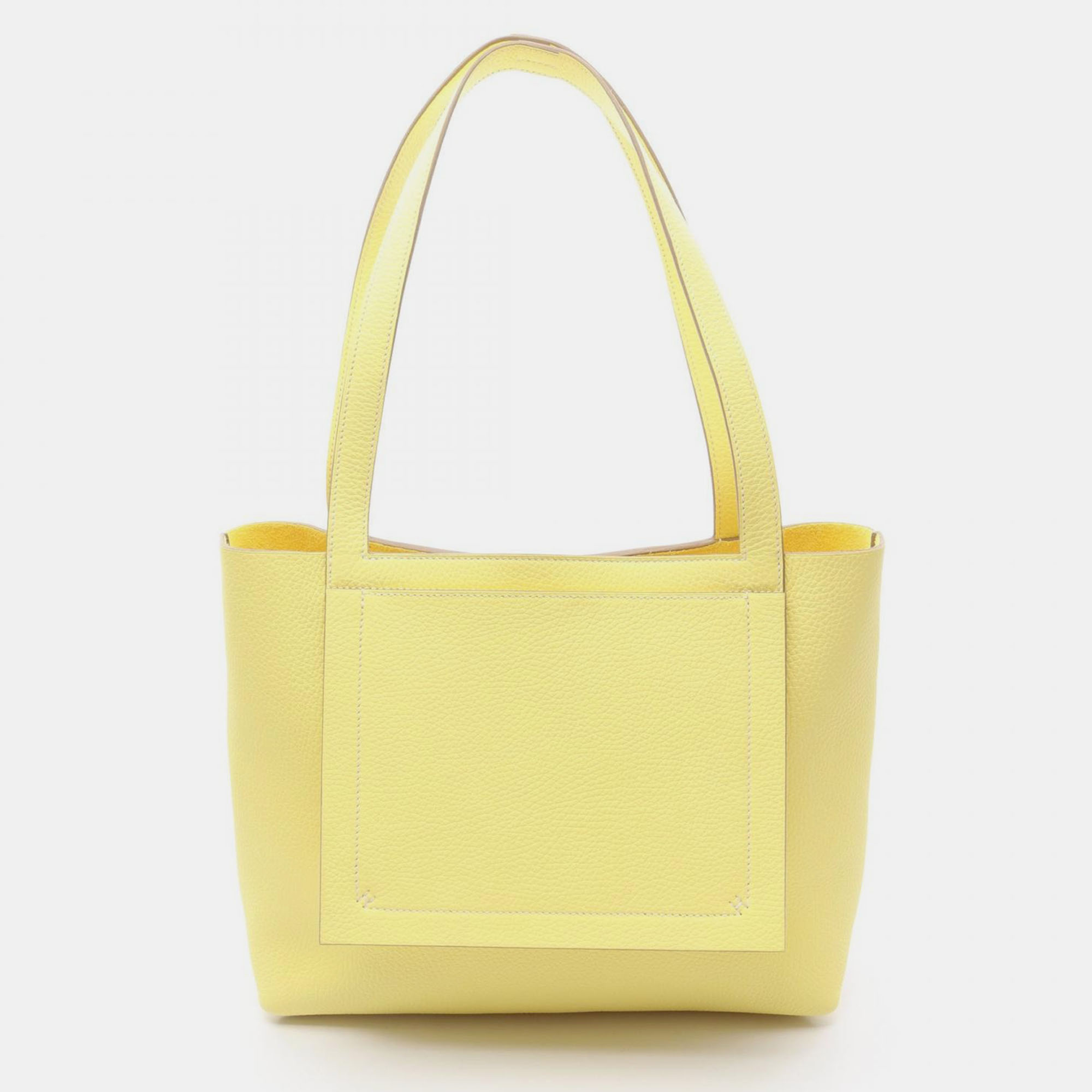 

Hermes Cabasselier 31 Soufre Clemence Leather Shoulder Bag, Yellow