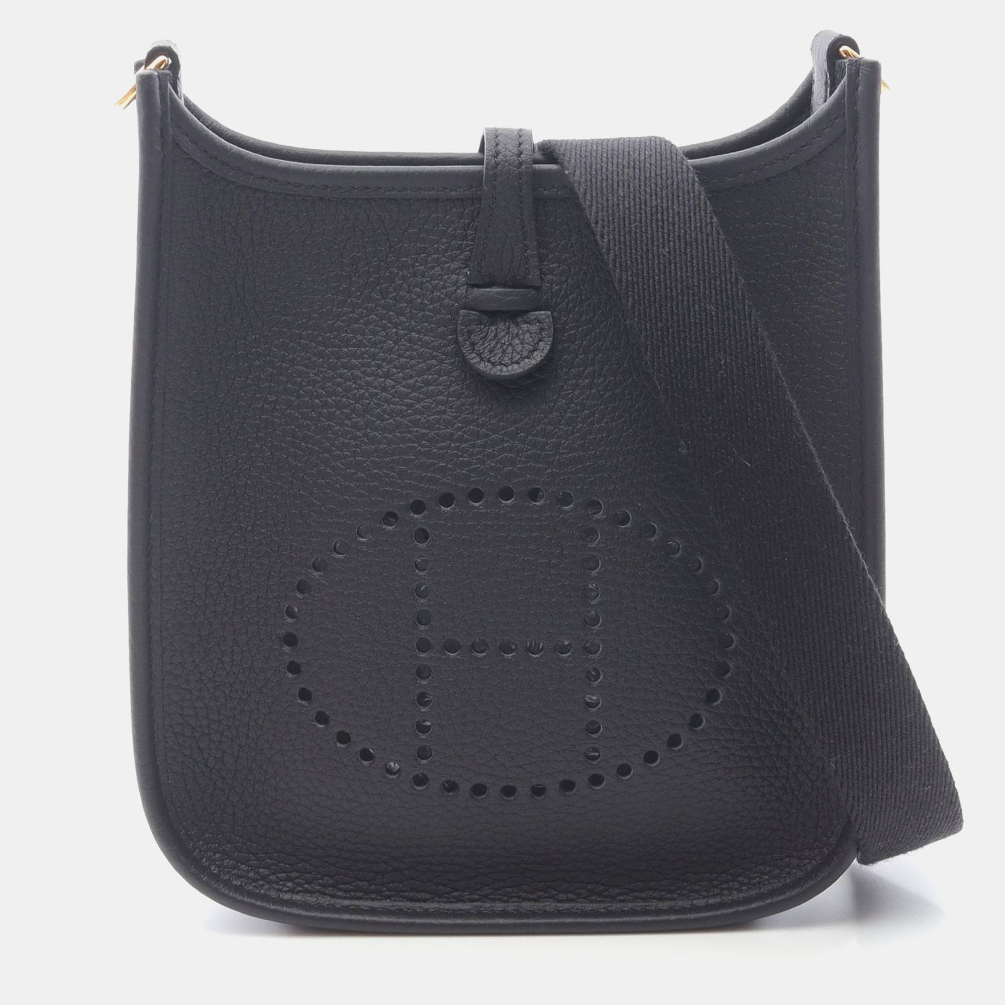 

Hermes Evelyne Amazon TPM Black Clemence Leather Shoulder Bag