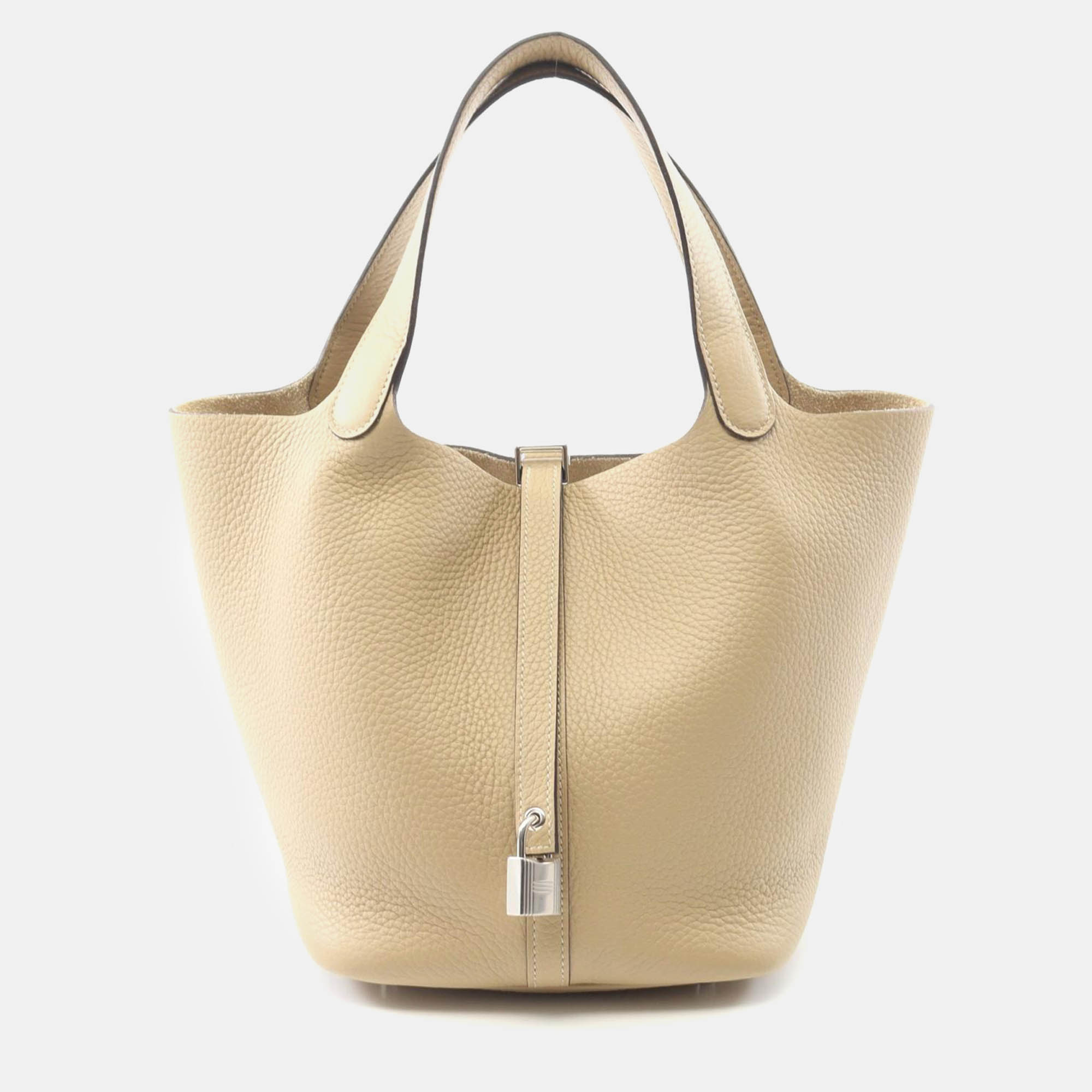 

Hermes Picotin Lock 22 Trench Beige Taurillon Clemence Leather Bag