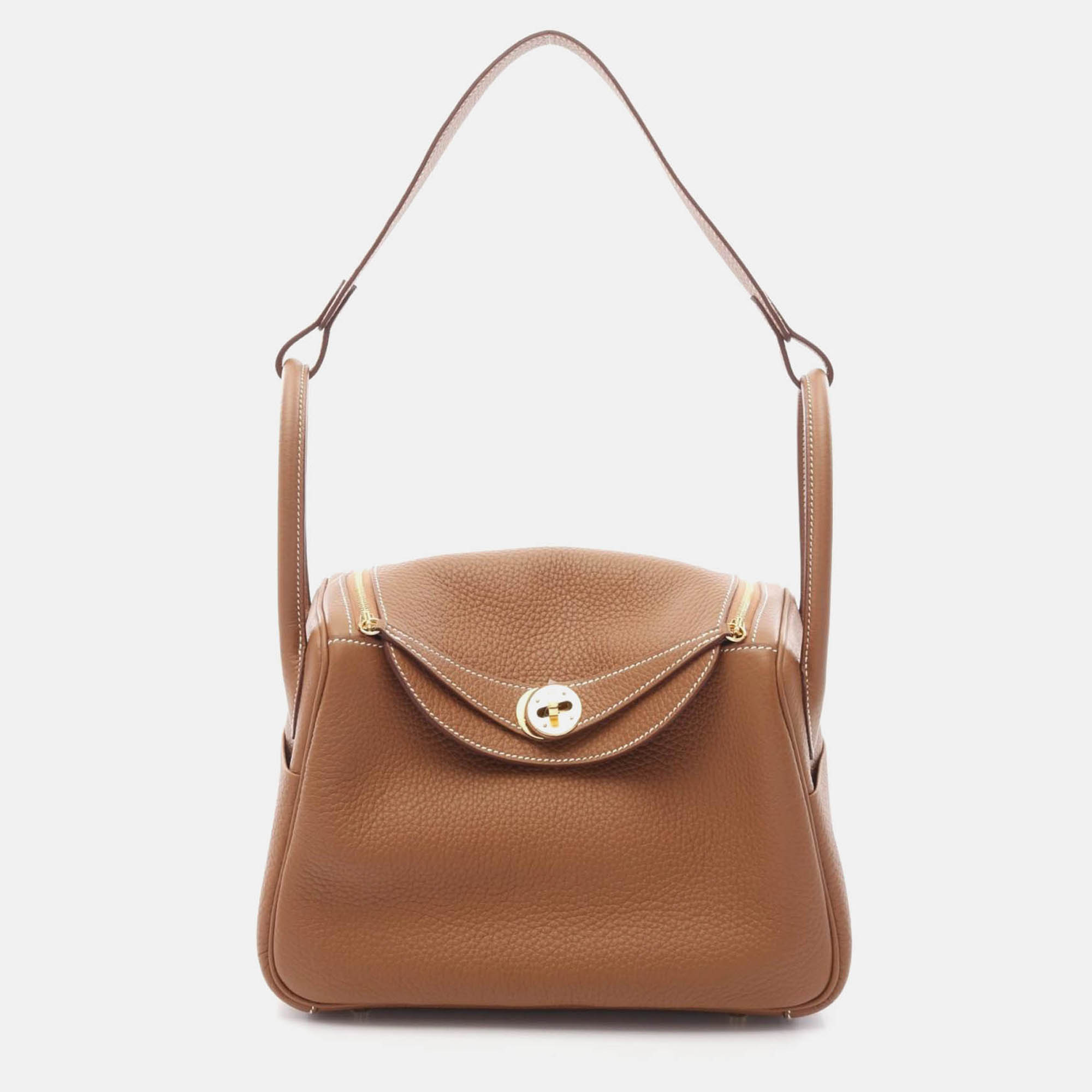 

Hermes Lindy 26 Shoulder Bag K Clemence Leather Brown Ghw