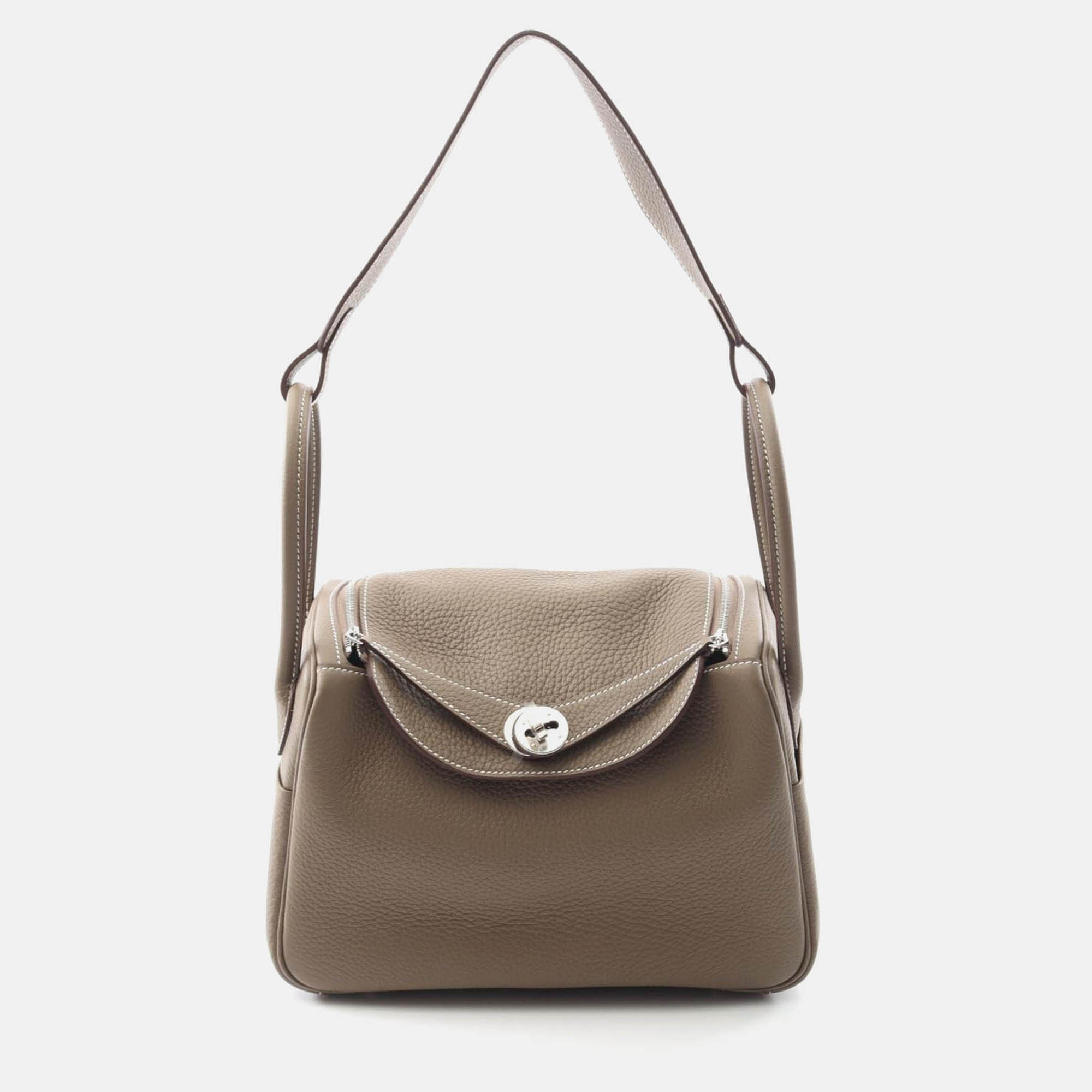 

Hermes Lindy 26 Shoulder Bag Clemence Leather Brown Shw K