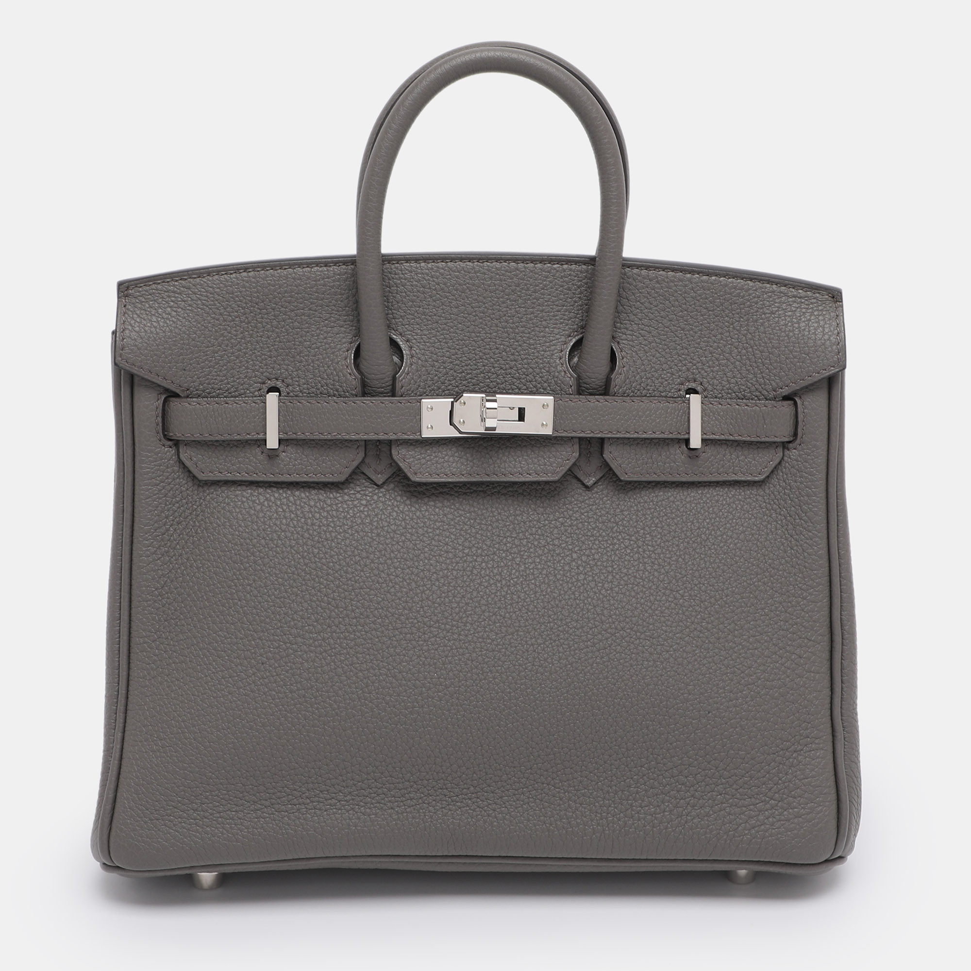 

Hermès Grey Clemence Leather Palladium Finish Birkin 25 Bag