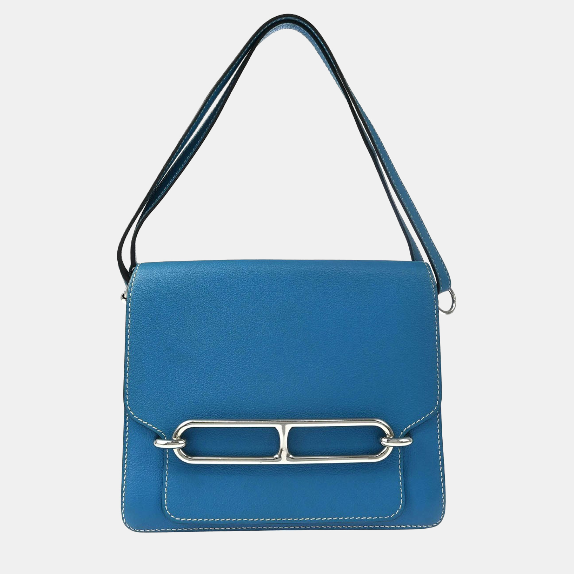 

Hermes Blue Zanzibar Evercolor Roulis 23 Shoulder Bag