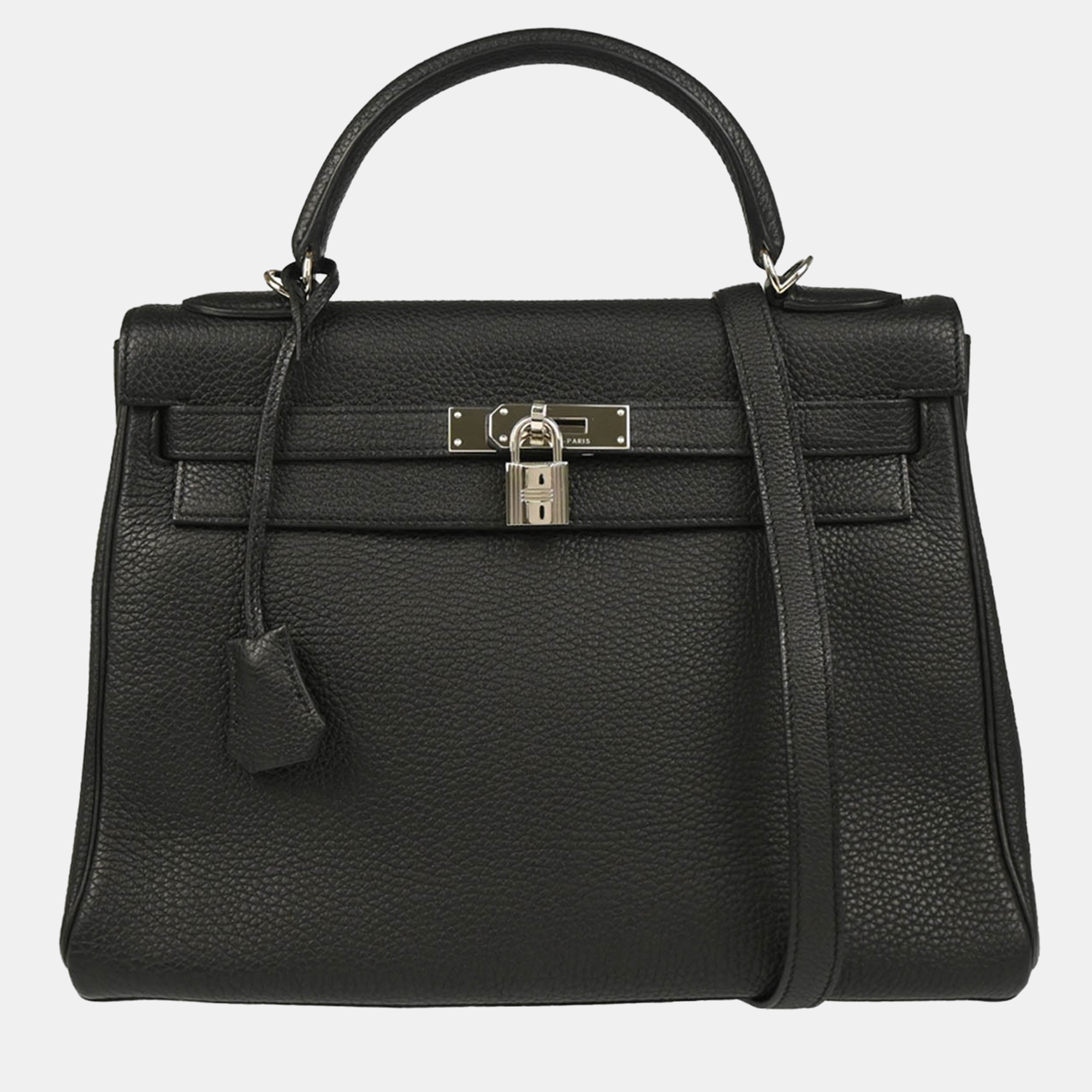 

Hermes Kelly 32 Retourne Black Taurillon Clemence 2way Handbag