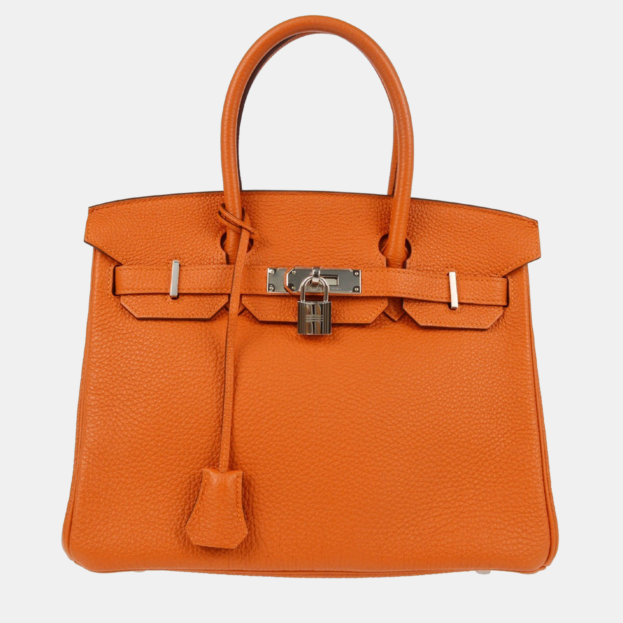 

Hermes Birkin 30 Orange Togo Leather Tote Bag