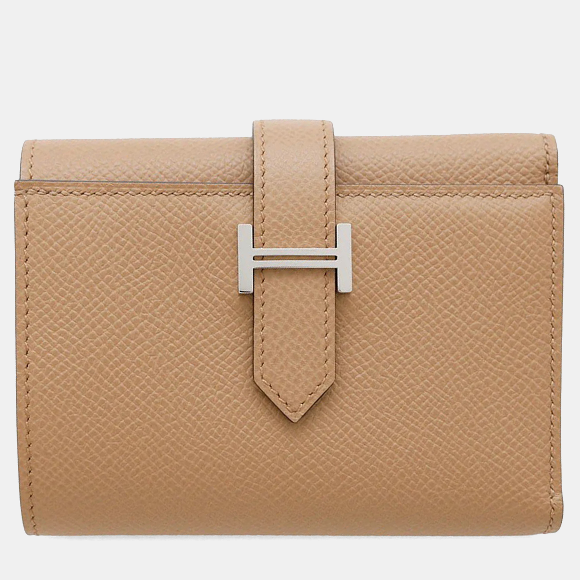 

Hermes Bearn Combine Chai/Mauve Silvestre Epsom, Brown