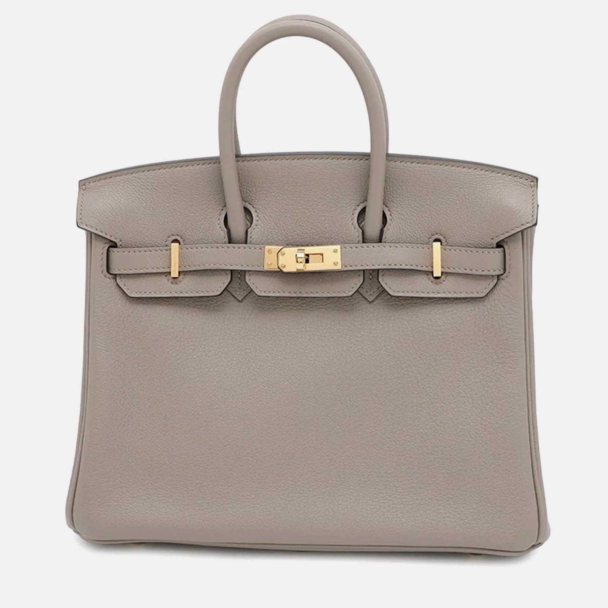 

Hermes Birkin 25 Gris Asphalt Taurillon Nobillo Handbag, Grey
