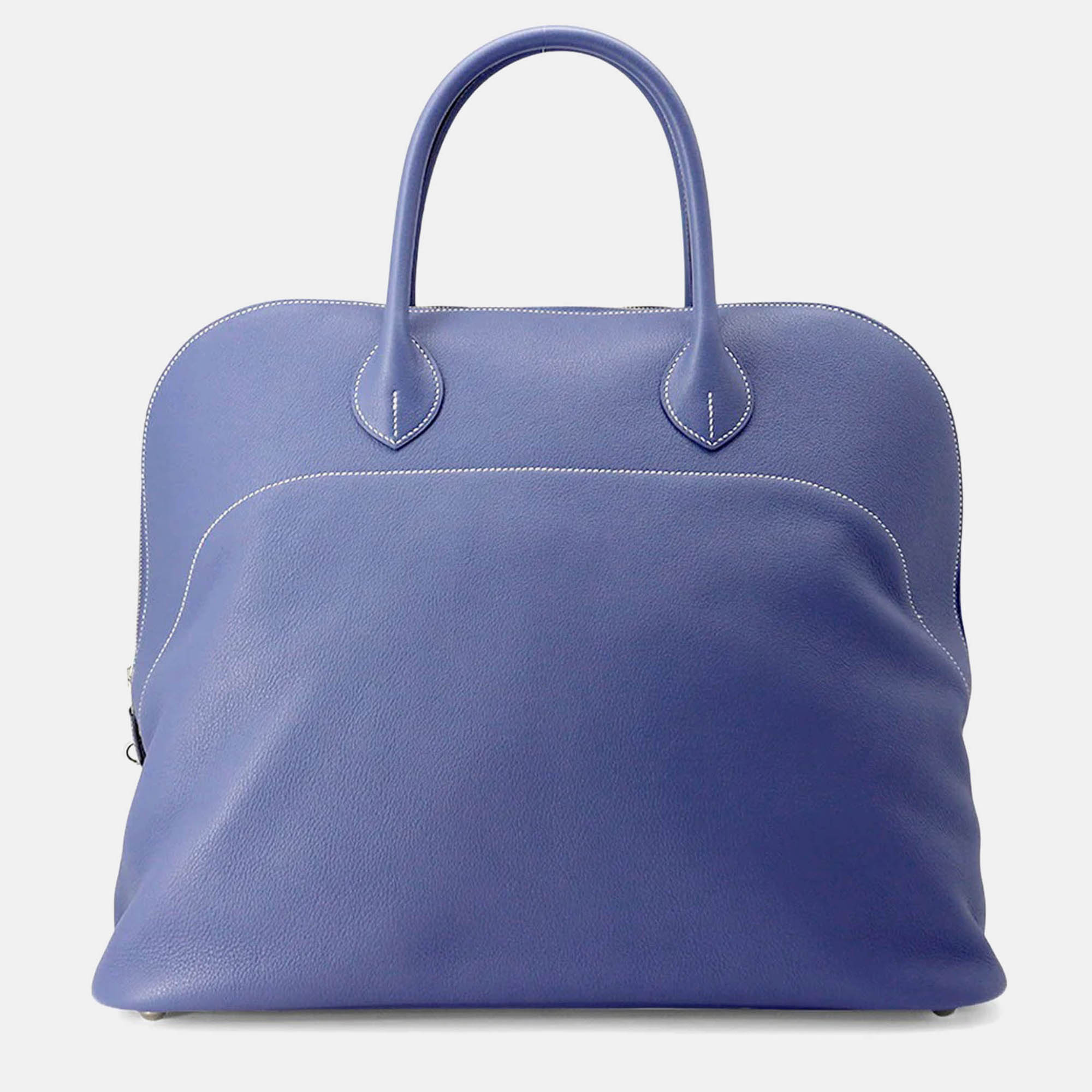

Hermes Bolide 45 Blue Brighton Taurillon Nobillo Leather Travel Bag