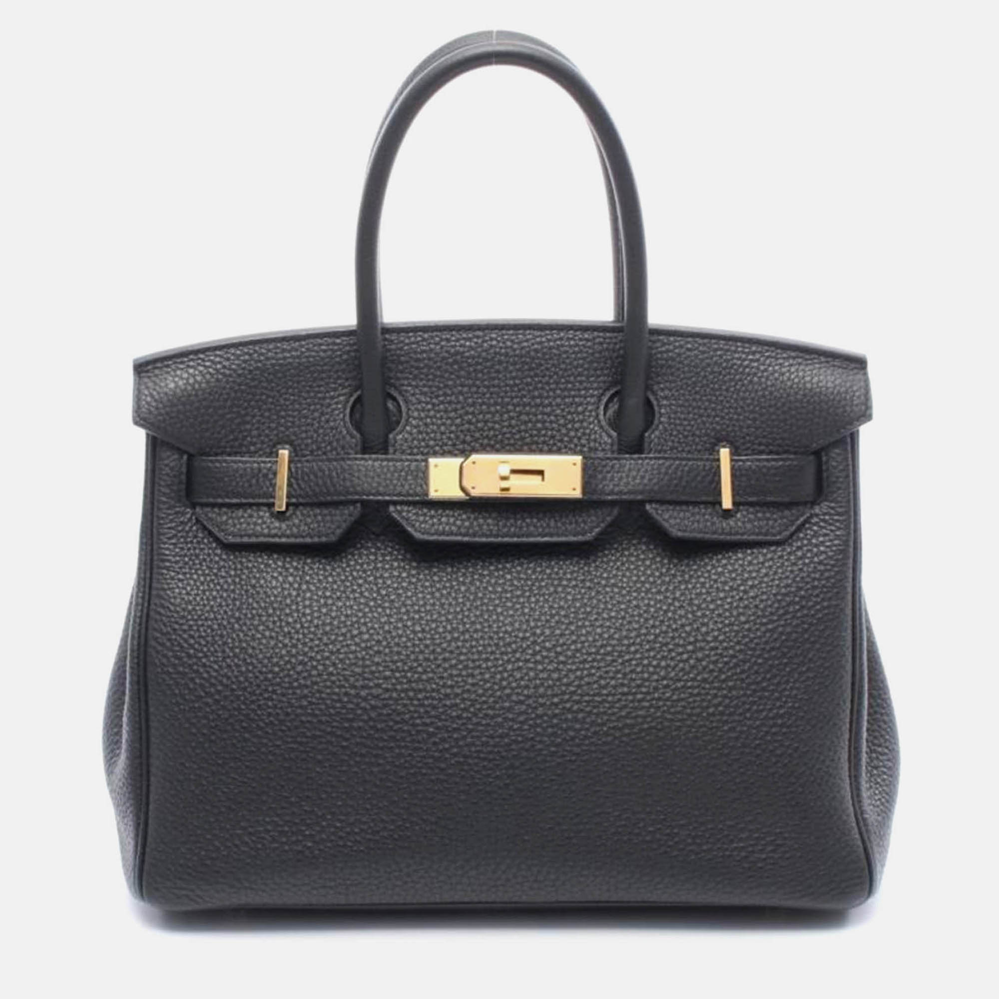 

Hermes Birkin 30 Black Leather Handbag
