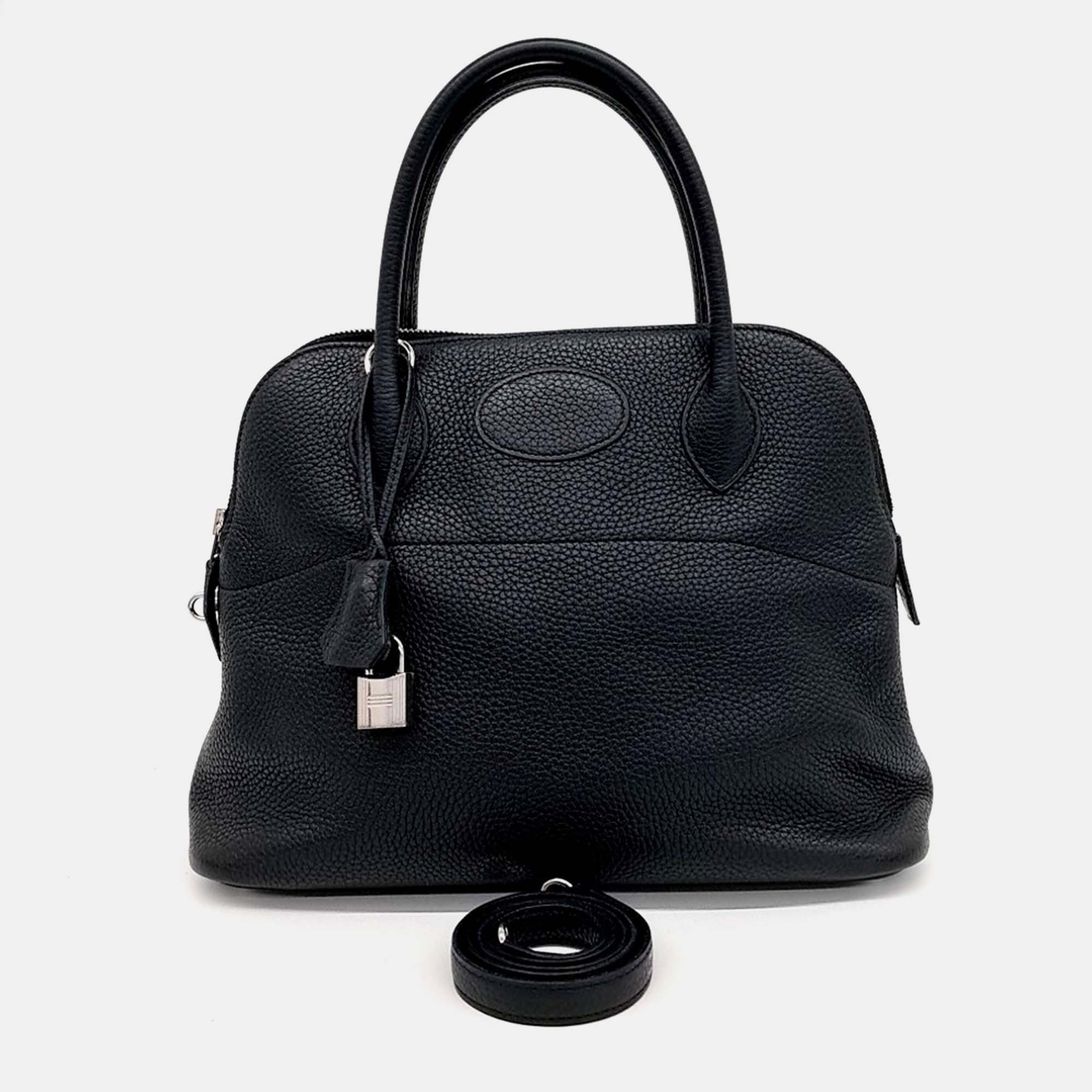 

Hermes Bolide 31 Black Leather Bag