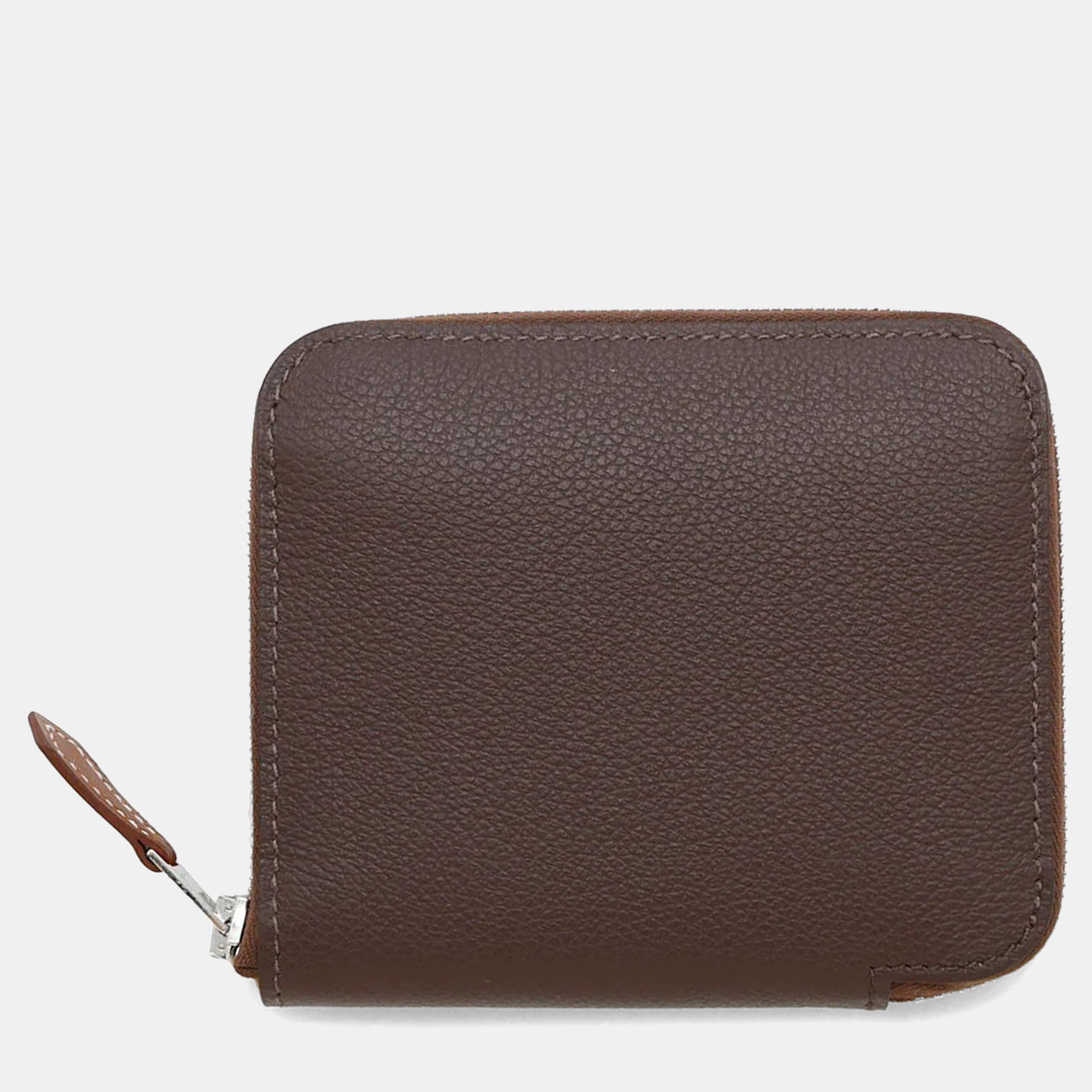 

Hermes Azap Compact Silk In Moka Evercolor Wallet, Brown