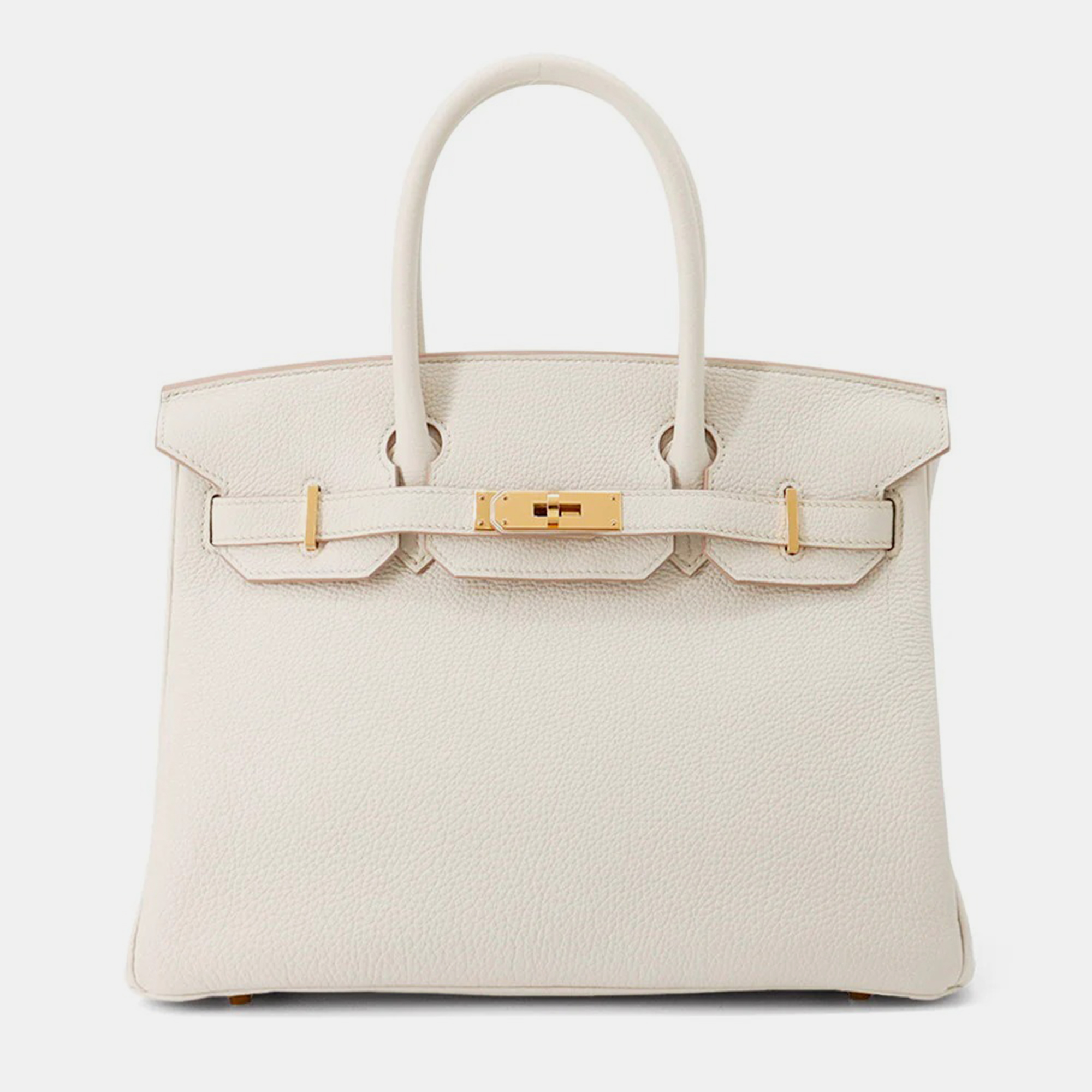 

Hermes Birkin 30 Beton Togo Leather Tote Bag, White