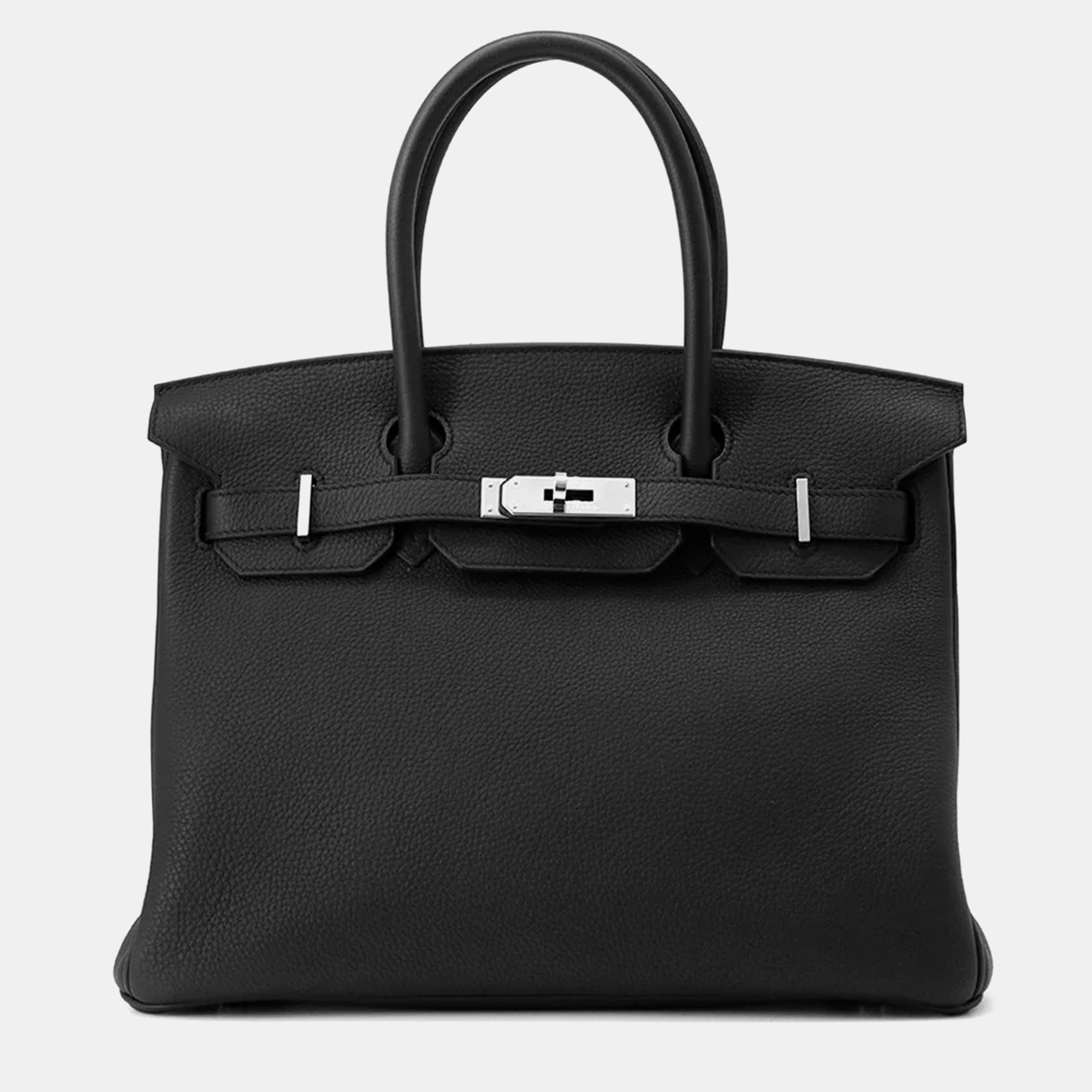 

Hermes 30 Birkin Black Togo Leather Bag