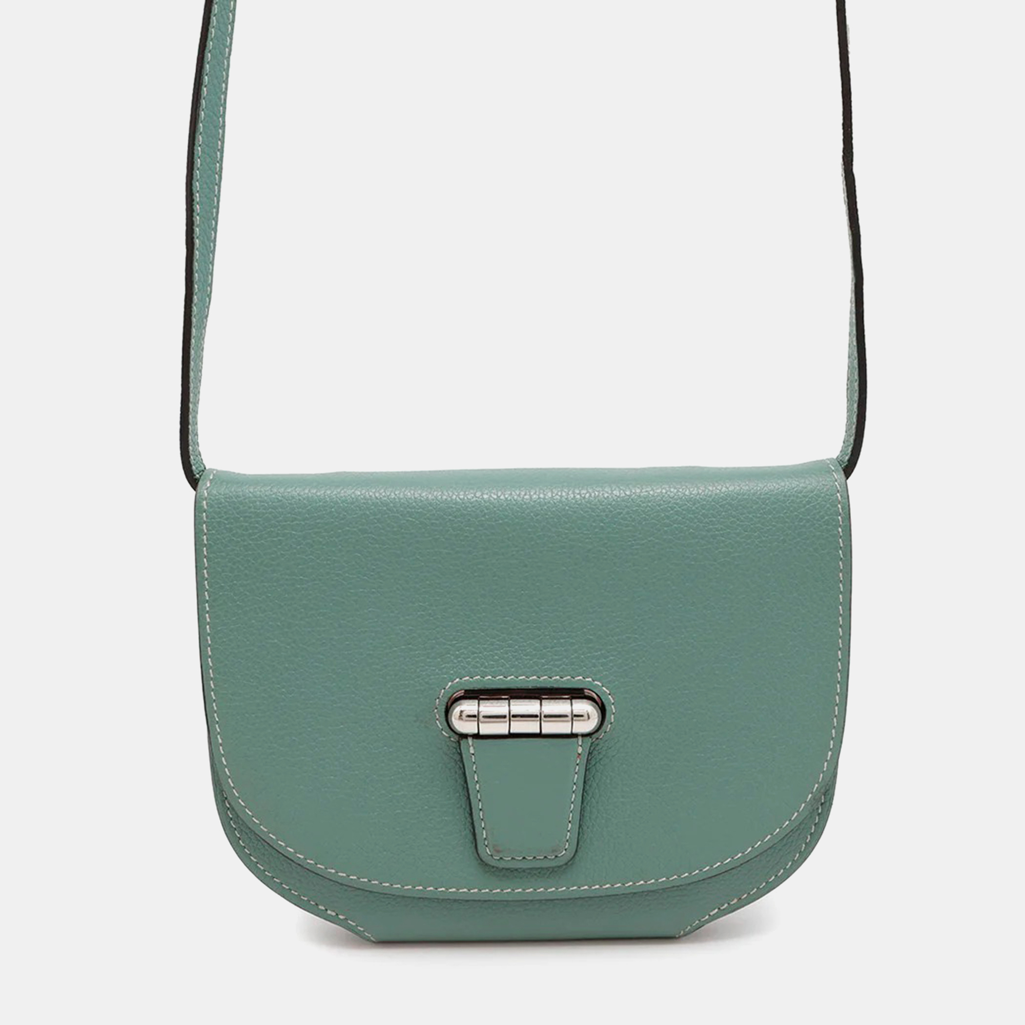 Pre-owned Hermes Mini Convoyeur Blue Evercolor Bag