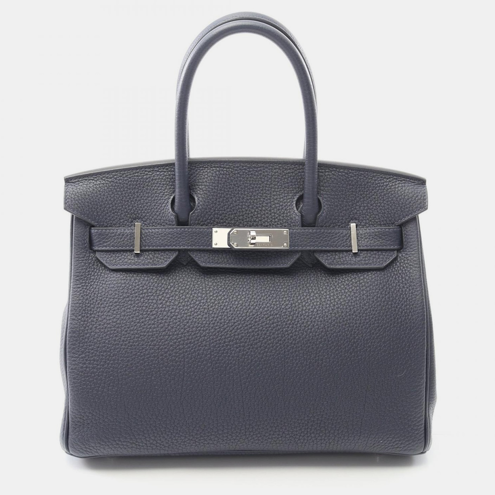

Hermes Birkin 30 Verso Handbag Togo Leather Navy Orange, Navy blue