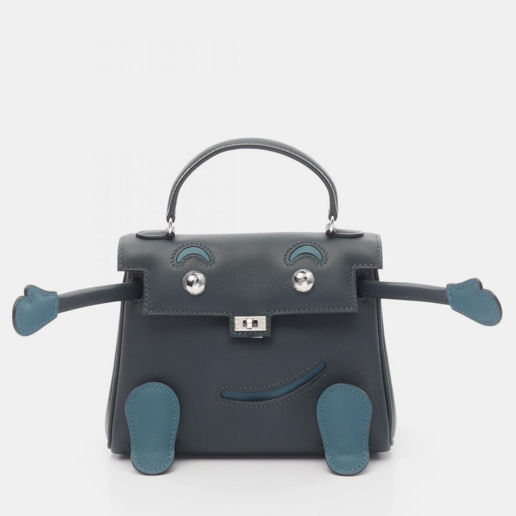 

Hermes Kelly Doll Handbag W Swift Leather Green