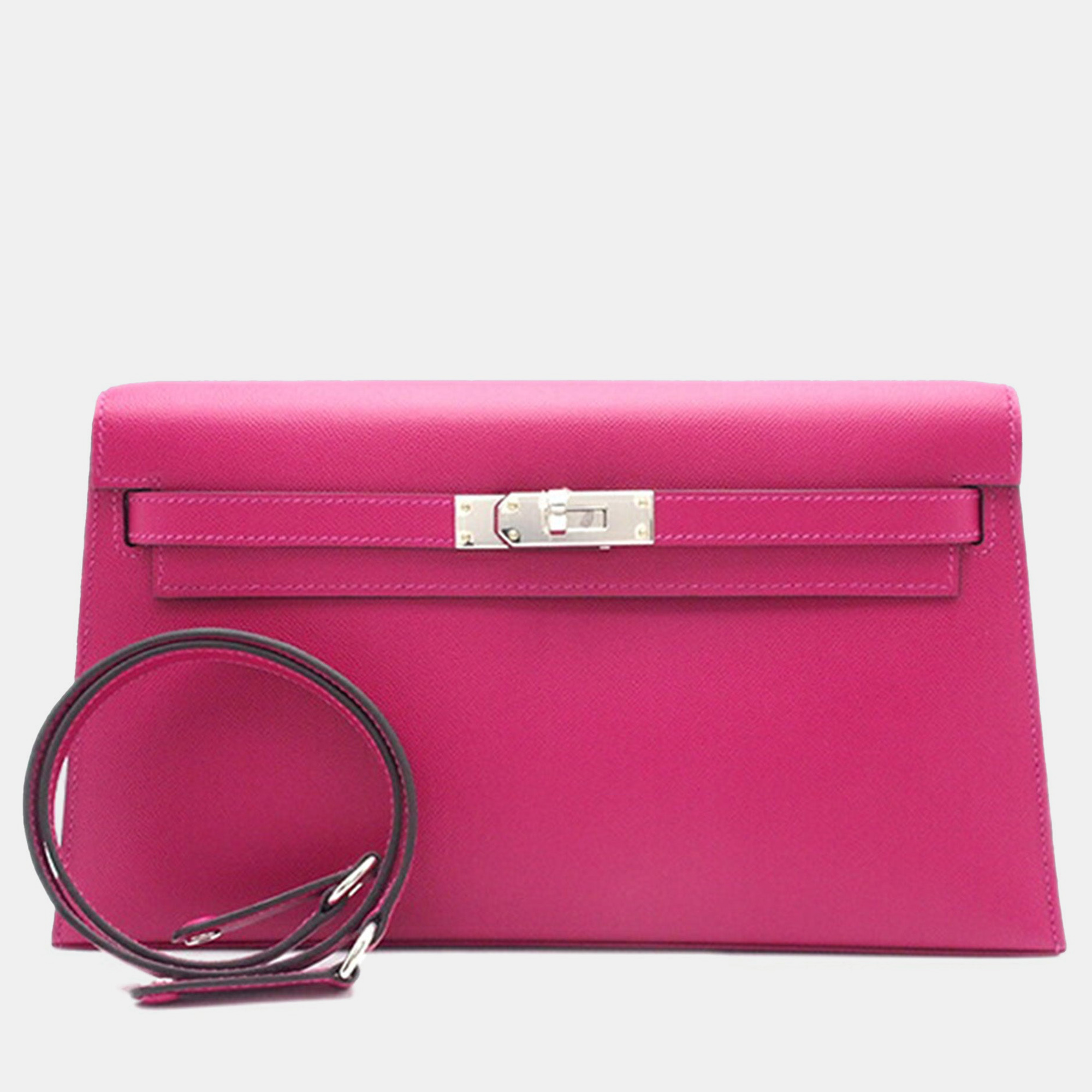 

Hermes Kelly Elan Pink Madame Leather Shoulder Bag