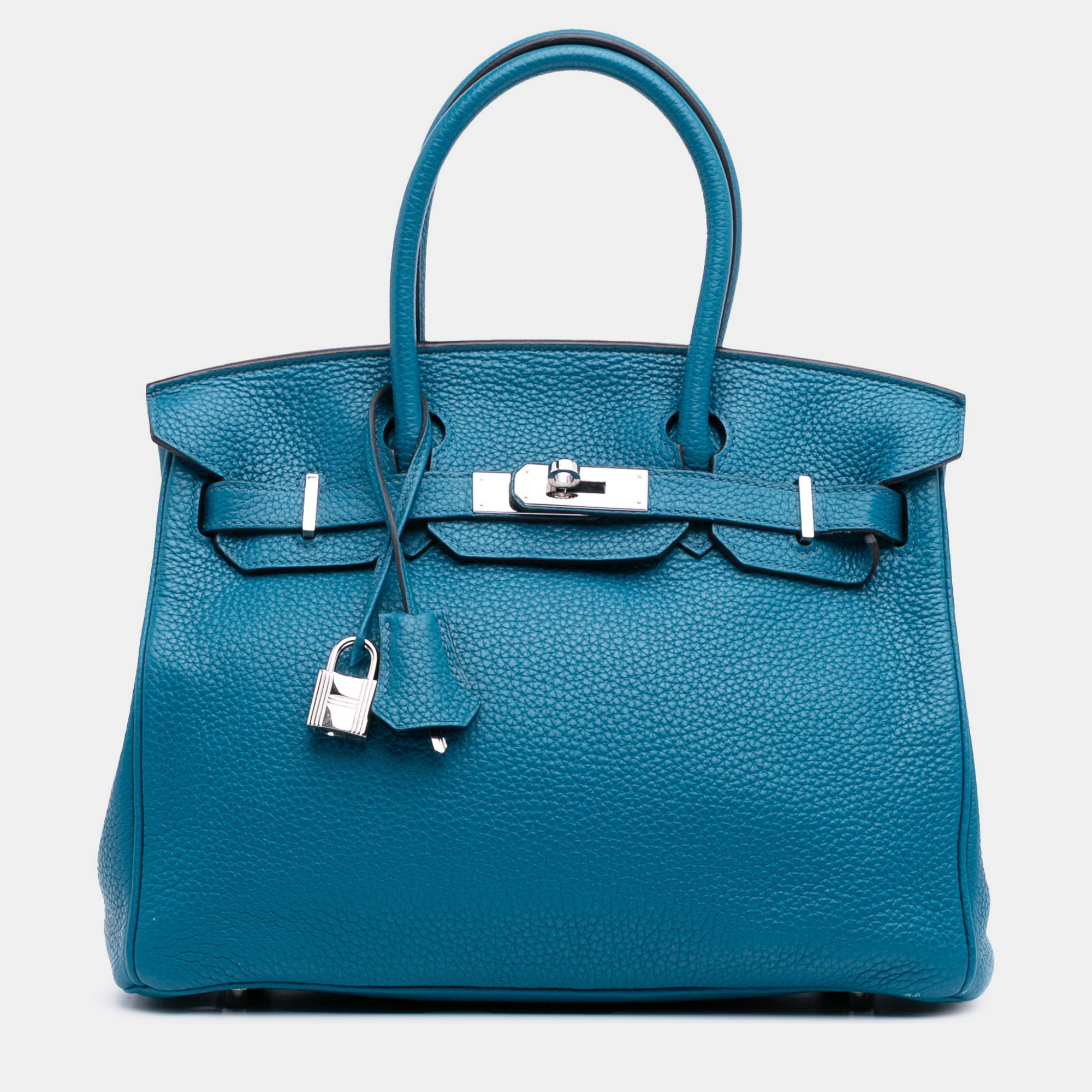 

Hermes Birkin 30 Blue Togo Leather Shoulder Bag