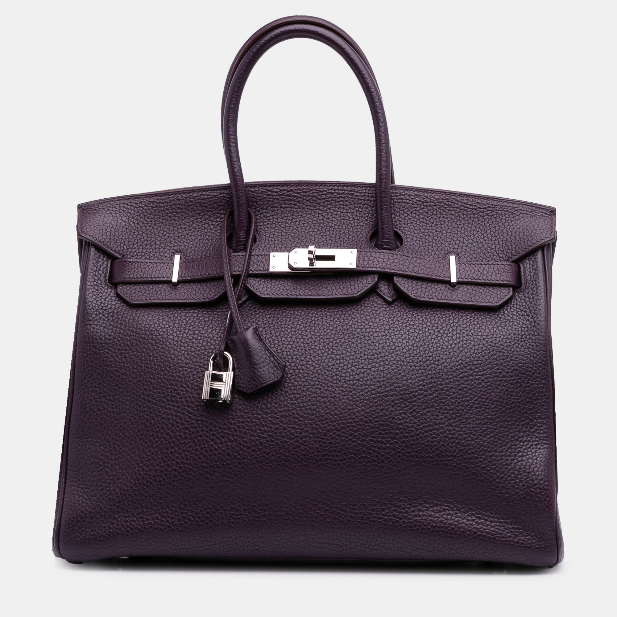 

Hermes Birkin 35 Purple Togo Leather Shoulder Bag