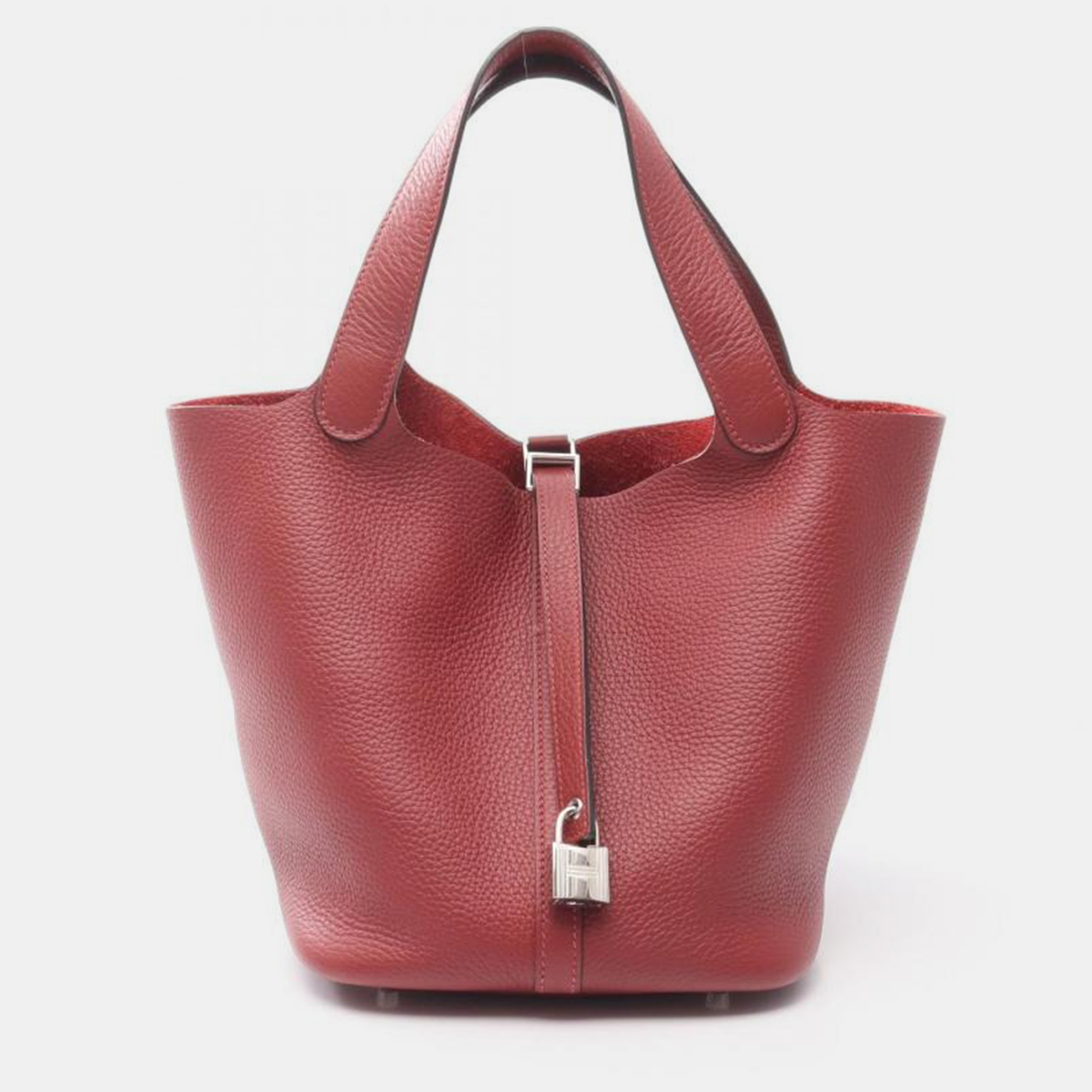 

Hermes Picotin Lock H Rouge Bordeaux Taurillon Clemence MM, Burgundy