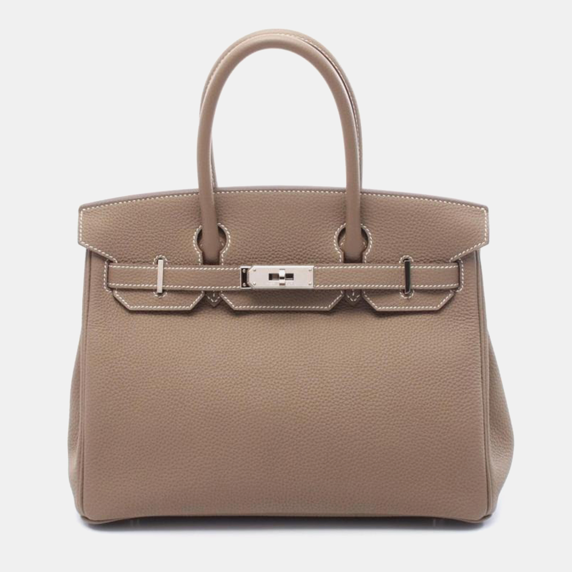 

Hermes Birkin 30 Etoupe Gray Togo Handbag, Brown