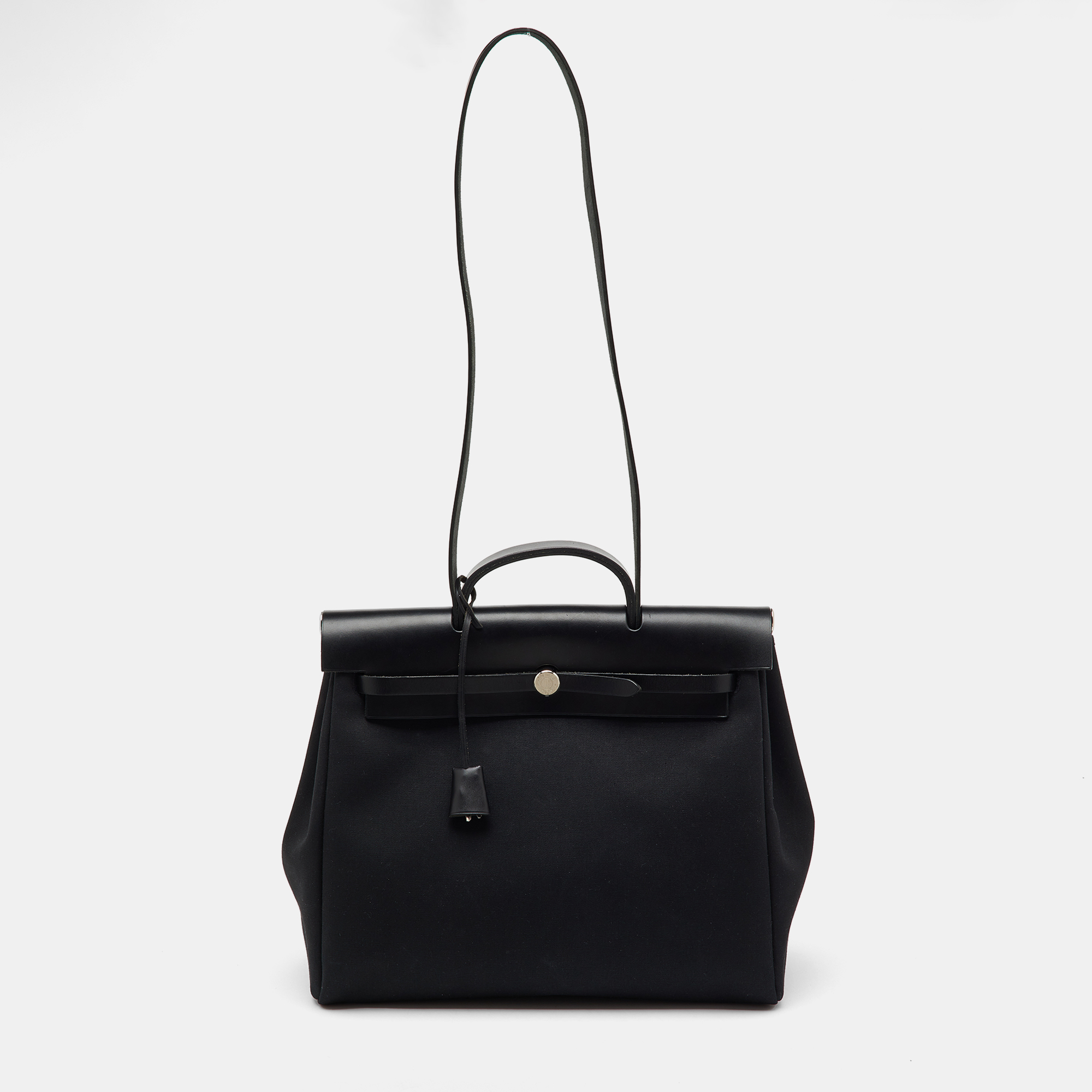 

Hermès Black Toile Canvas and Vache Hunter Leather Herbag 39 Bag