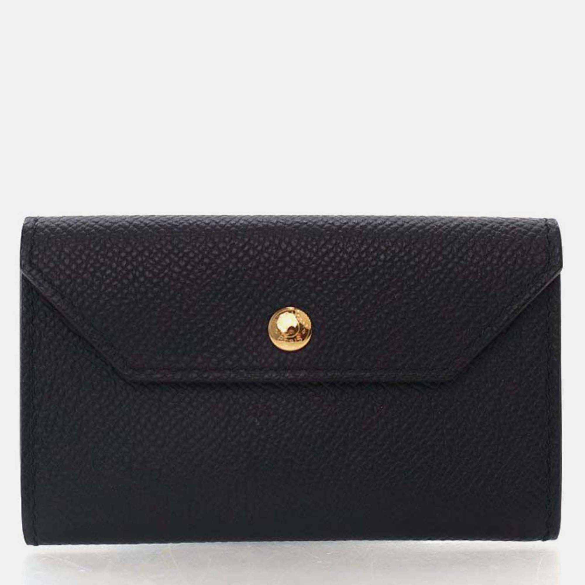 

Hermes Noir Epsom Card Holder, Black