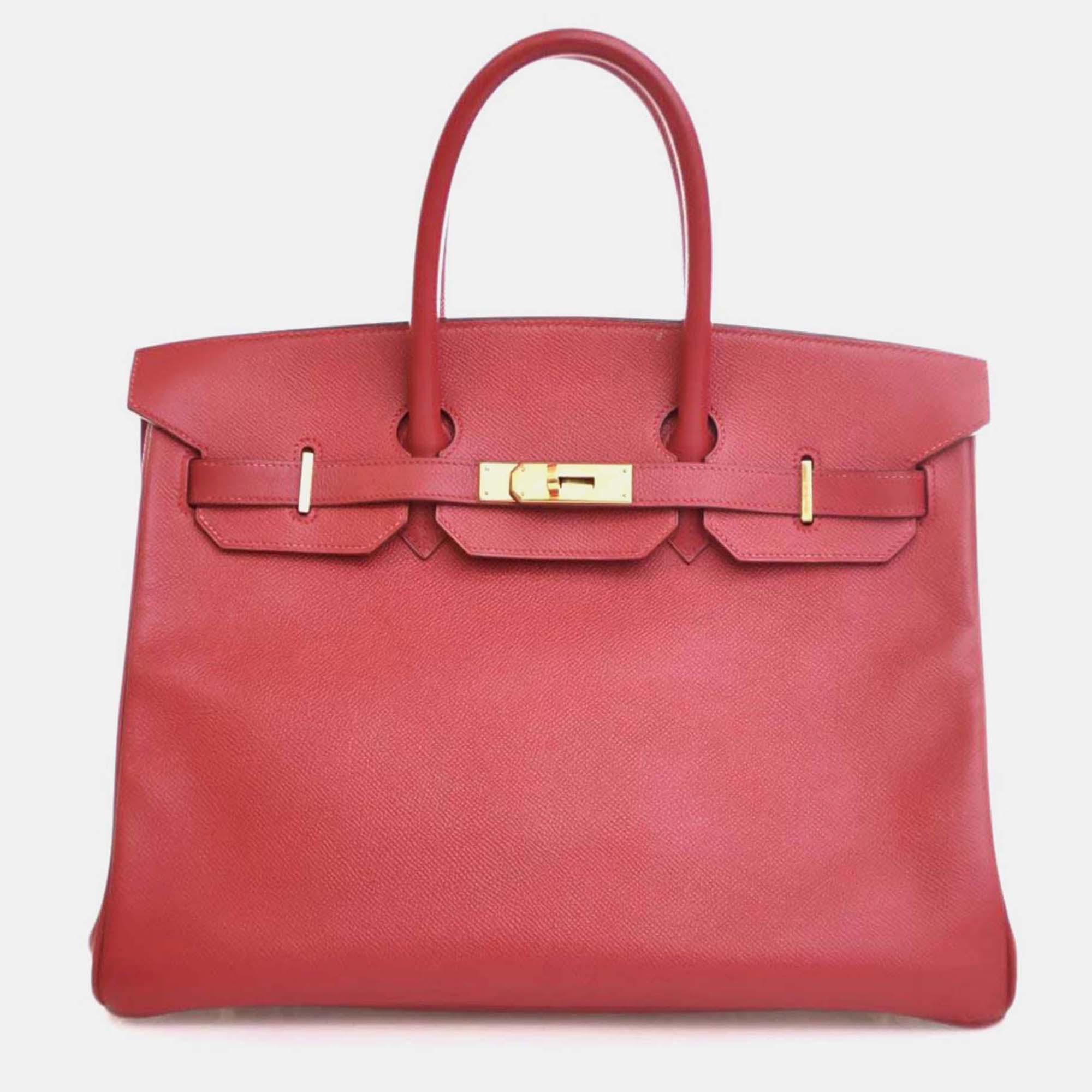 

Hermes Vintage Rouge Vif Epsom Birkin 35 Handbag, Red