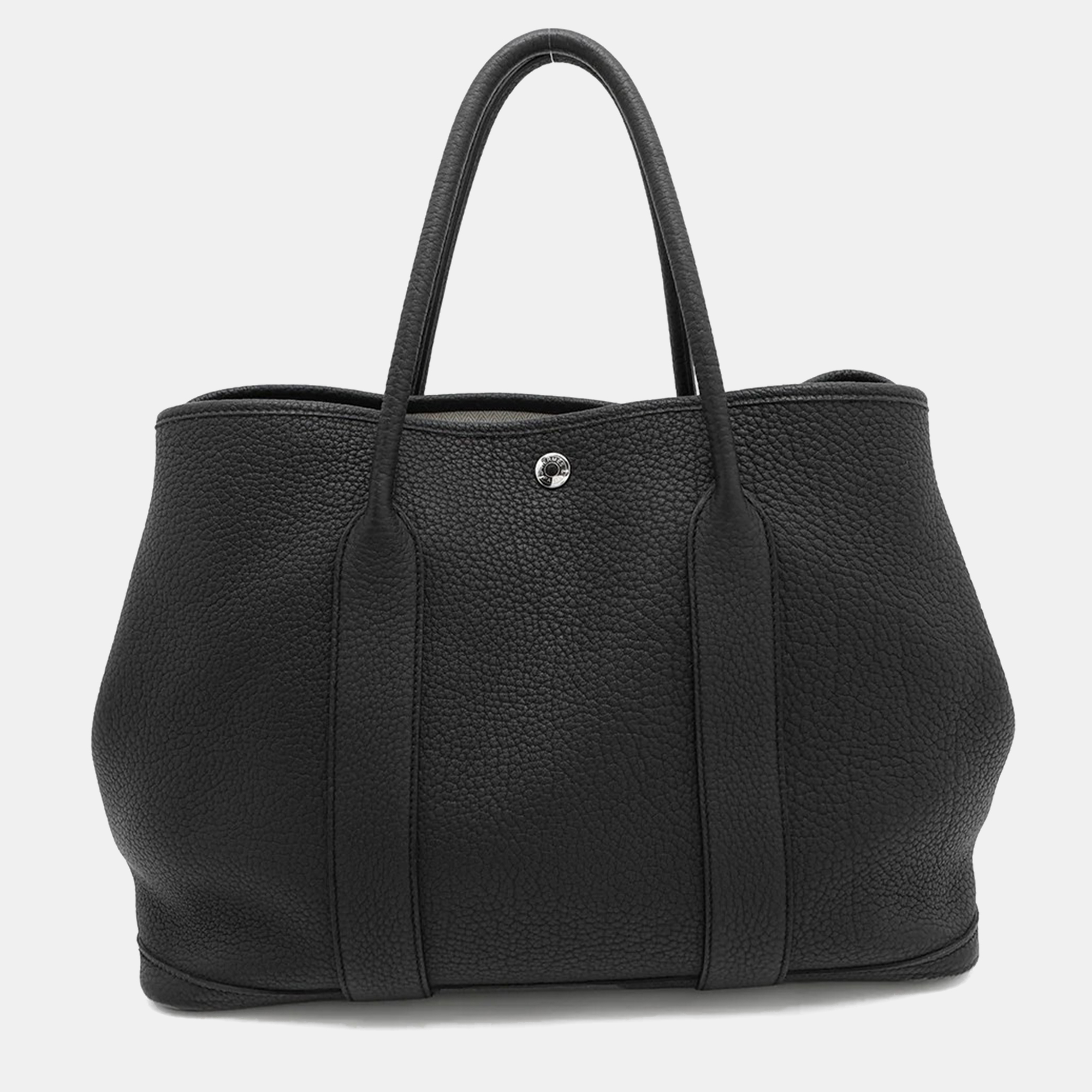

Hermes Garden Party PM Black Negonda Leather Handbag