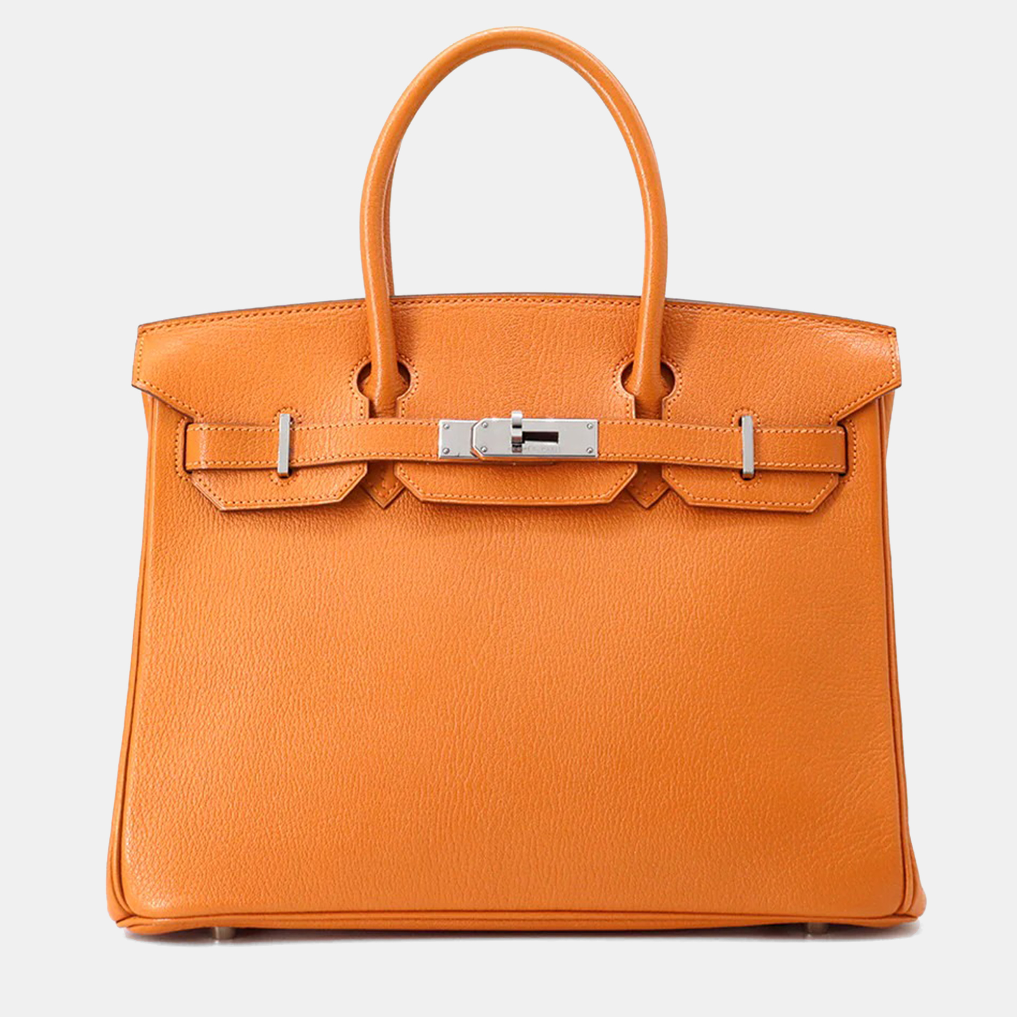 

Hermes Birkin 30 Orange Chevre Mysore Goatskin Handbag